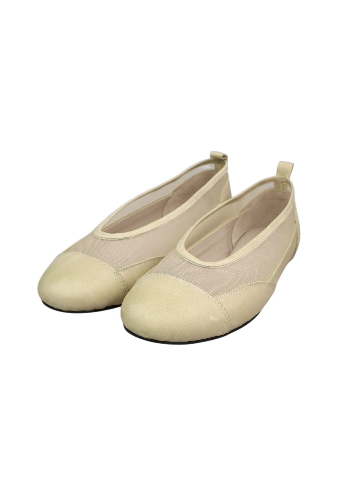 PALOMA WOOL Beige 'Pili Mesh' Ballet Flats