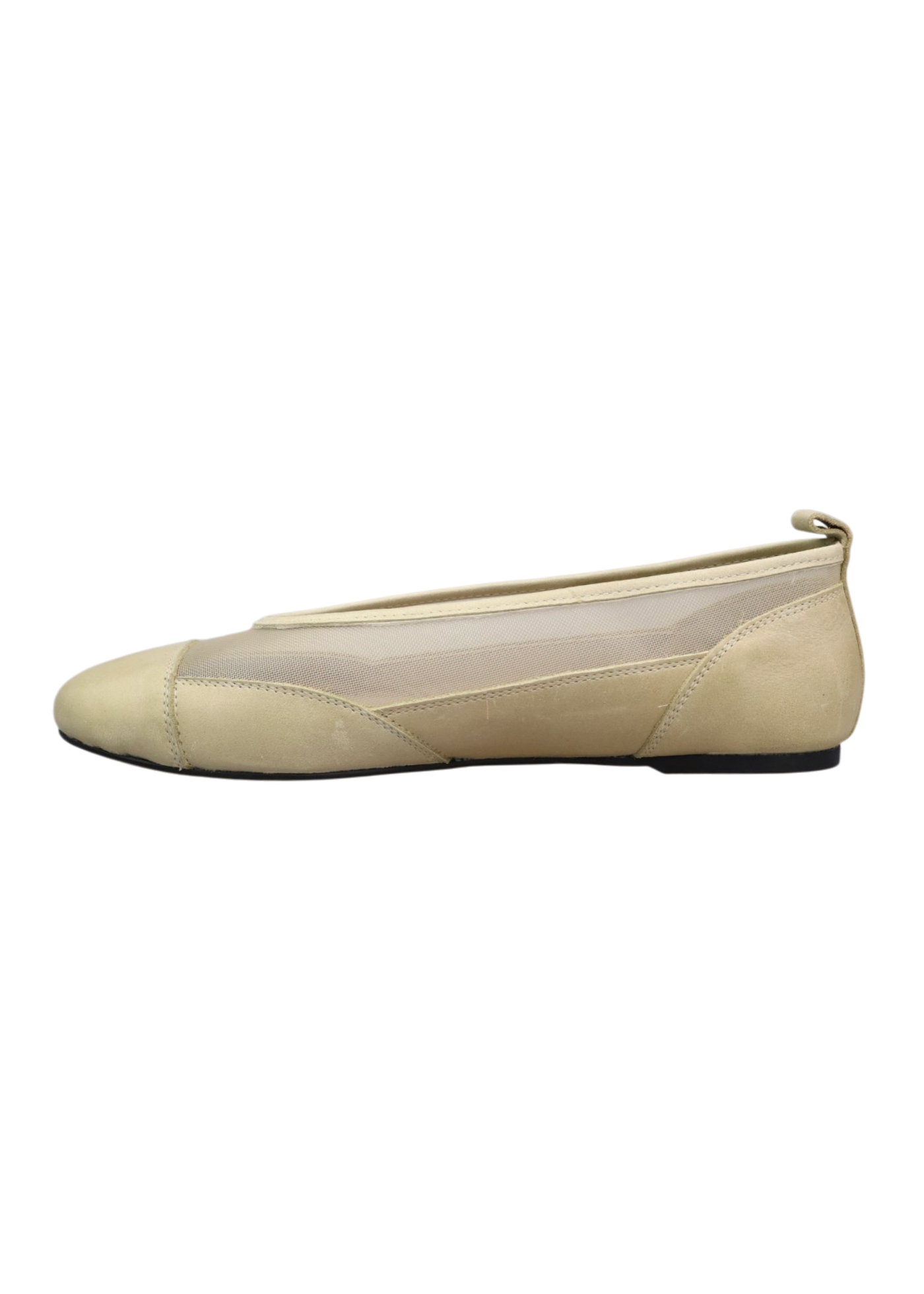 PALOMA WOOL Beige 'Pili Mesh' Ballet Flats