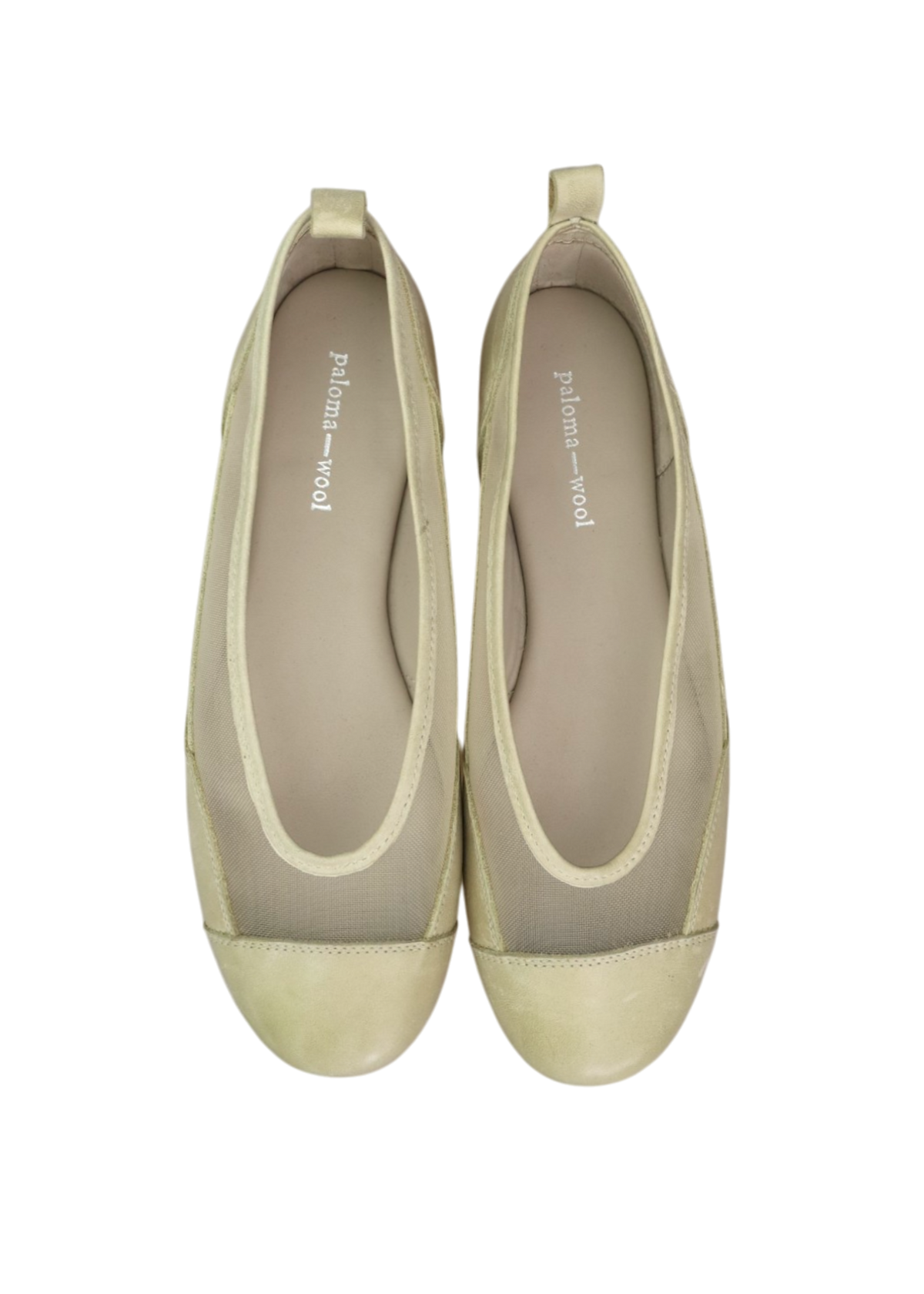 PALOMA WOOL Beige 'Pili Mesh' Ballet Flats