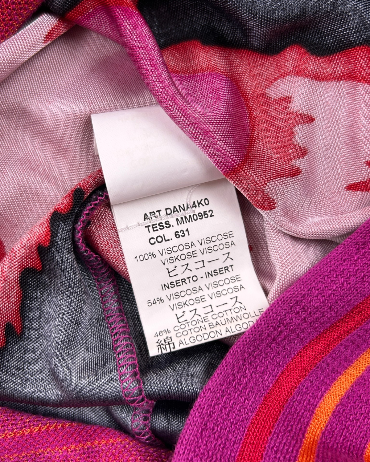 MISSONI Striped Floral Knit Bodice Midi