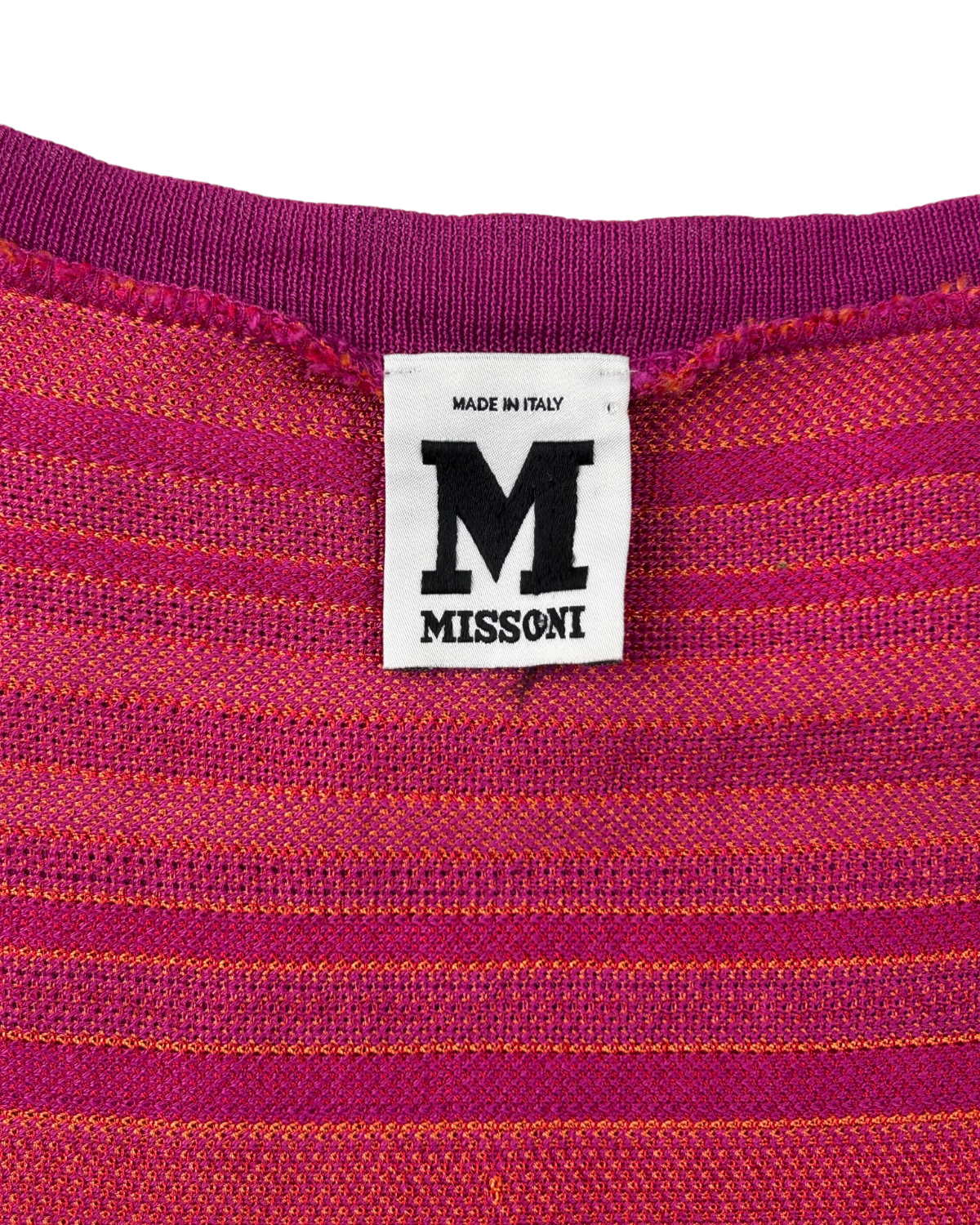 MISSONI Striped Floral Knit Bodice Midi