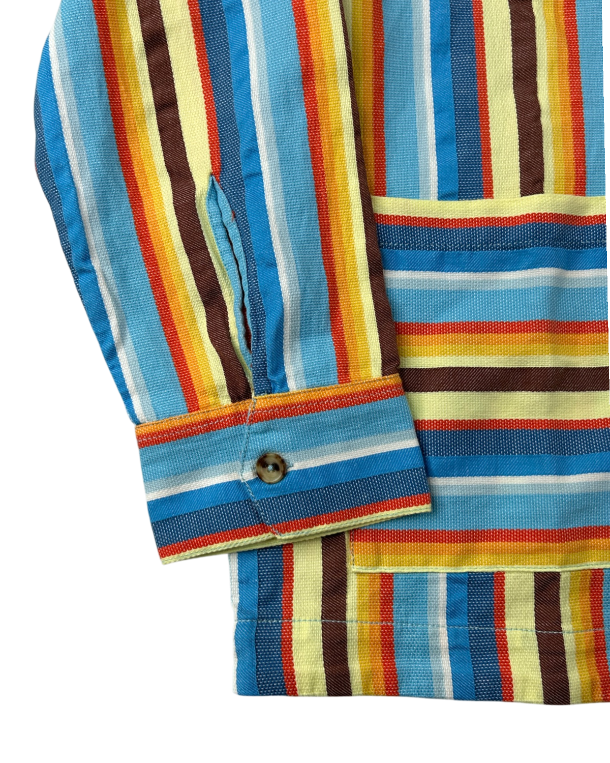 VENROY (NWT) Woven Stripe Open Neck Polo