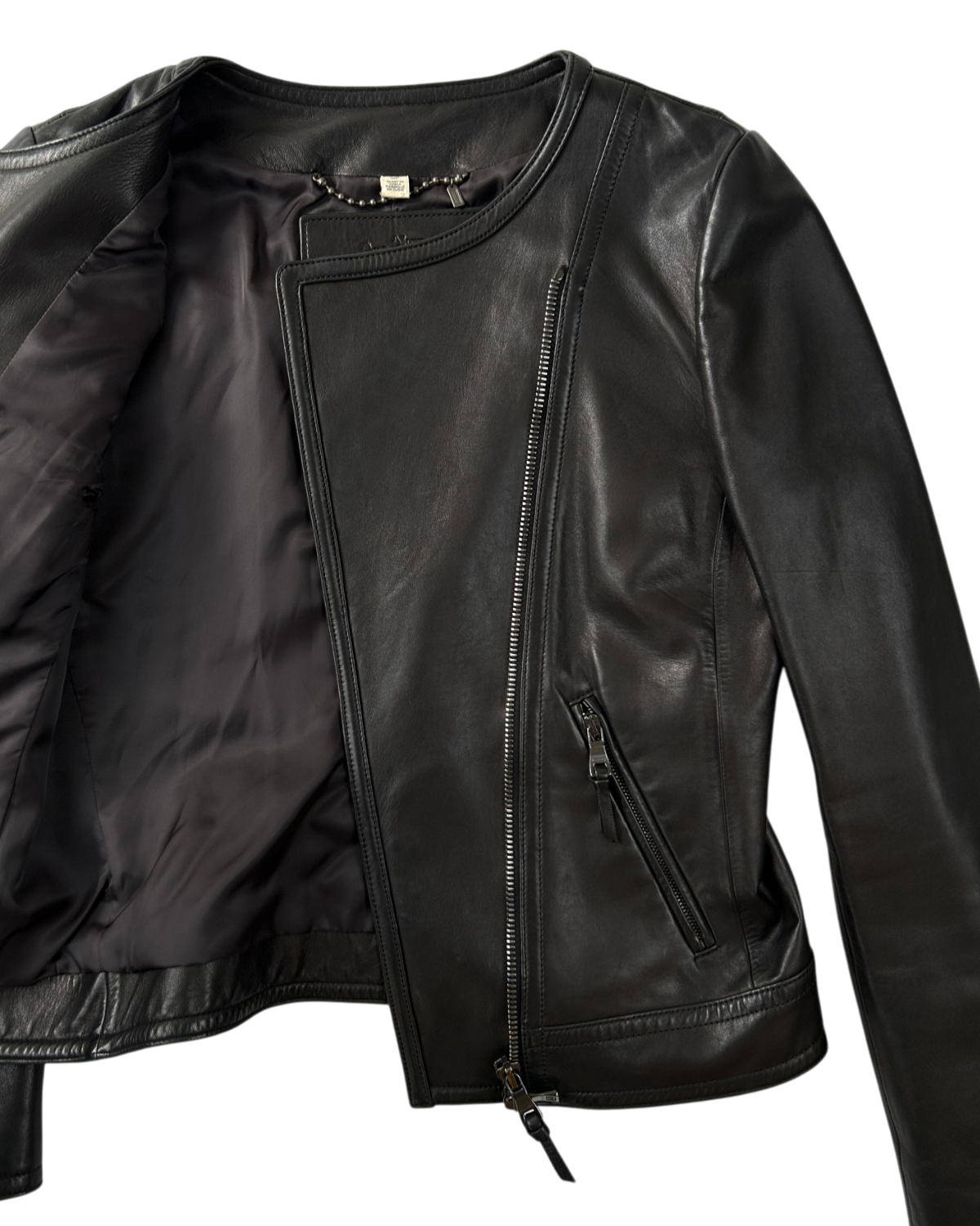 COACH Lamb Leather Moto Jacket