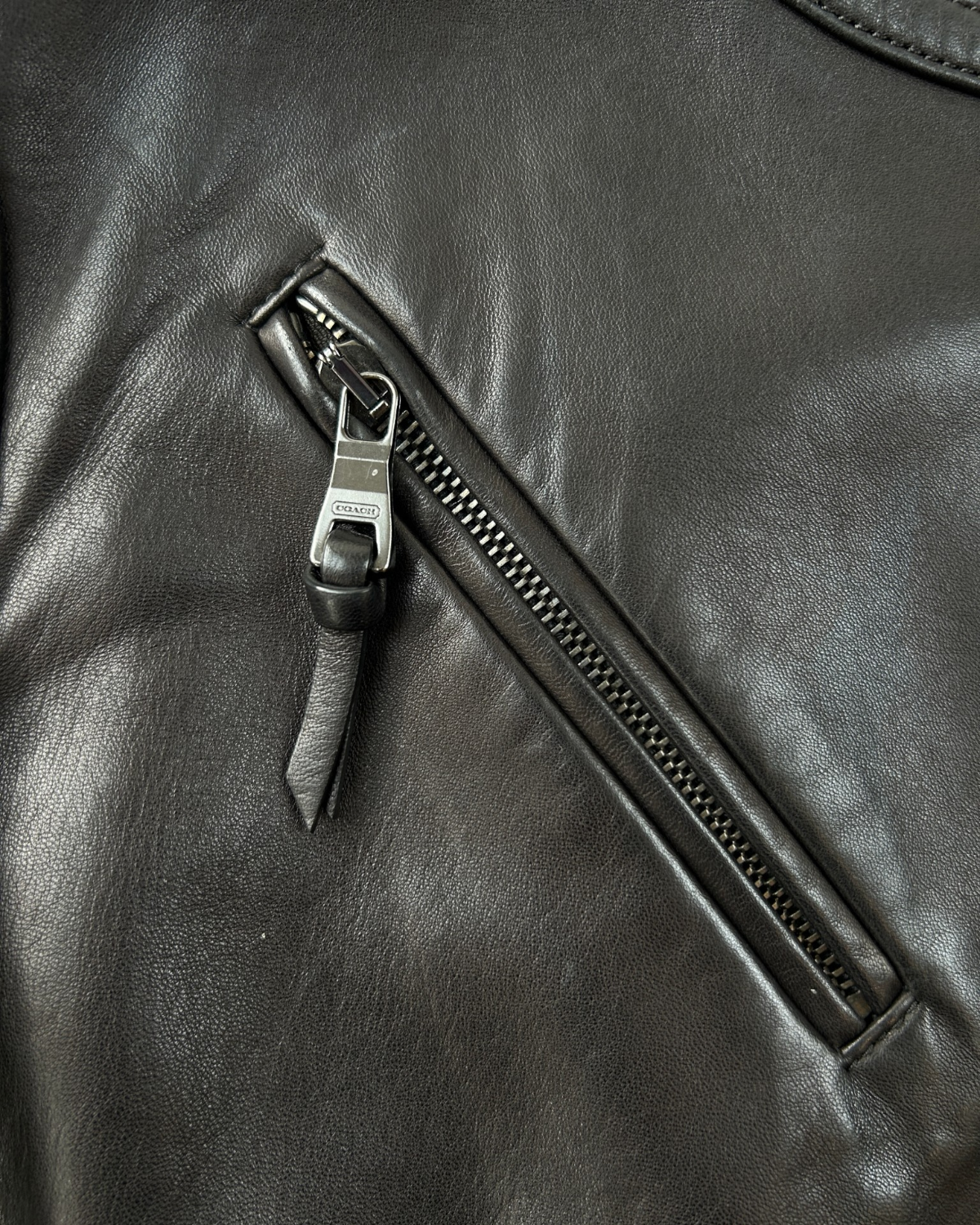 COACH Lamb Leather Moto Jacket