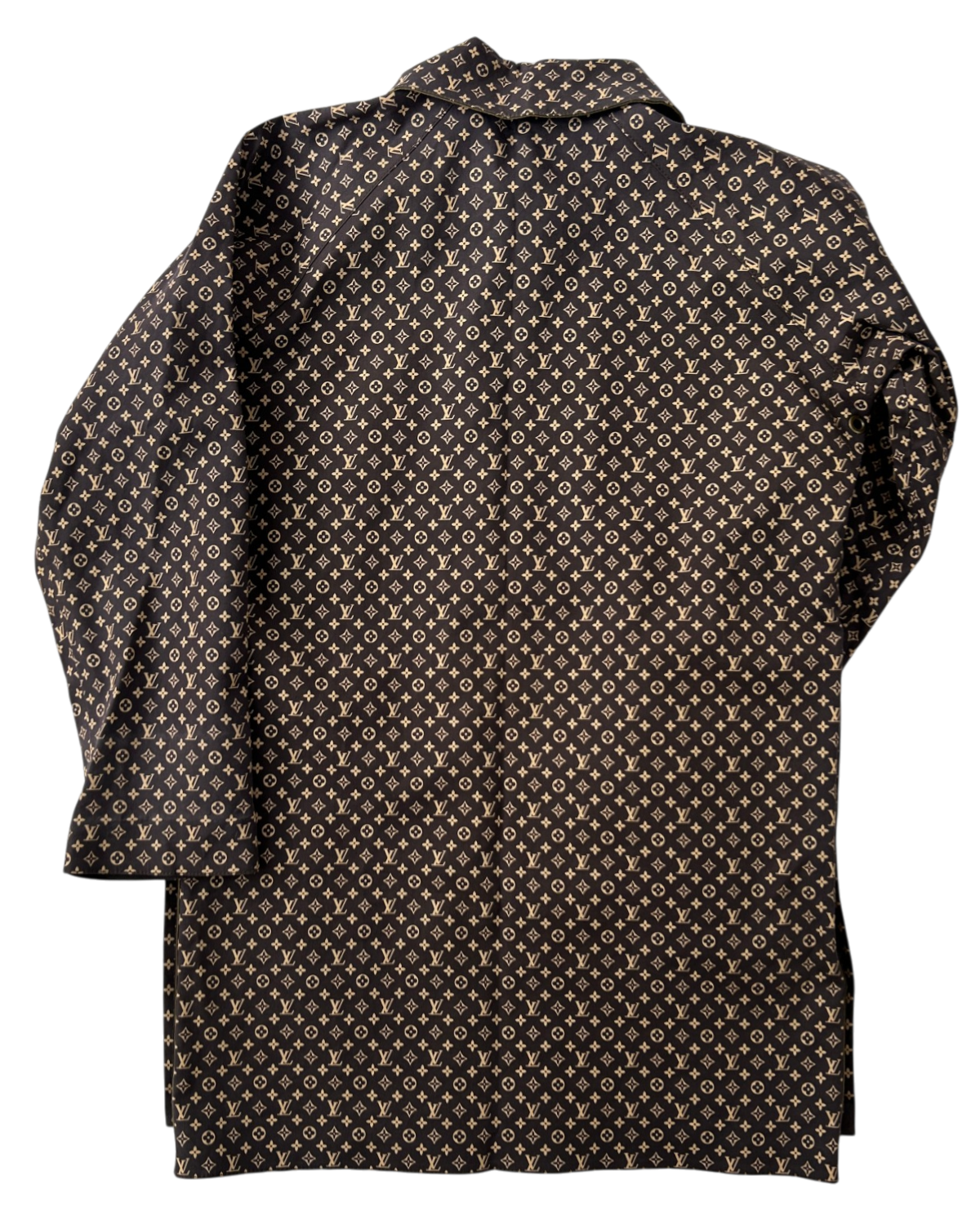 LOUIS VUITTON (AS IS) Khaki/Monogram Reversible Parka W/ Hood