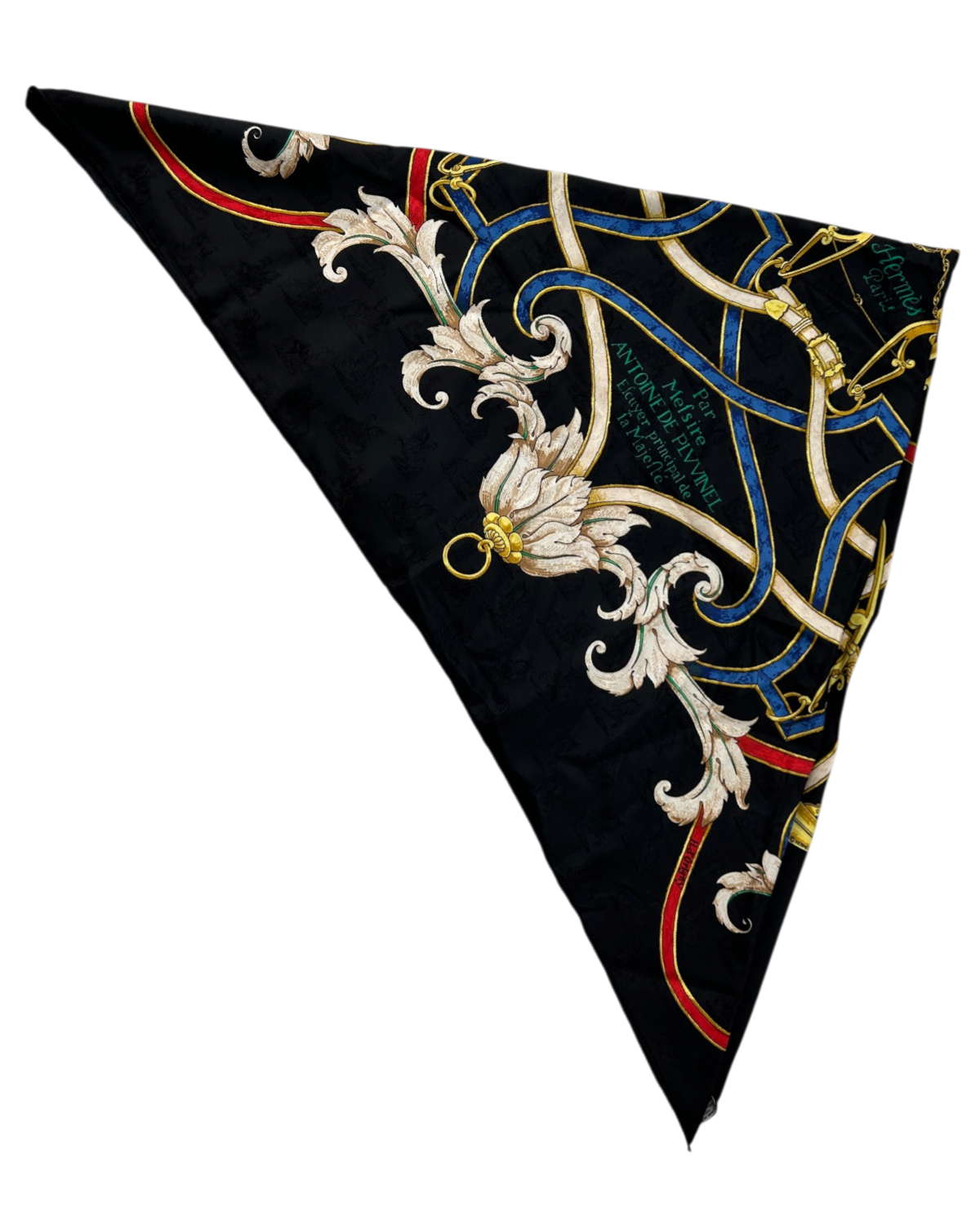 HERMES 1994 'L'Instruction du Roy' Jacquard Silk Scarf