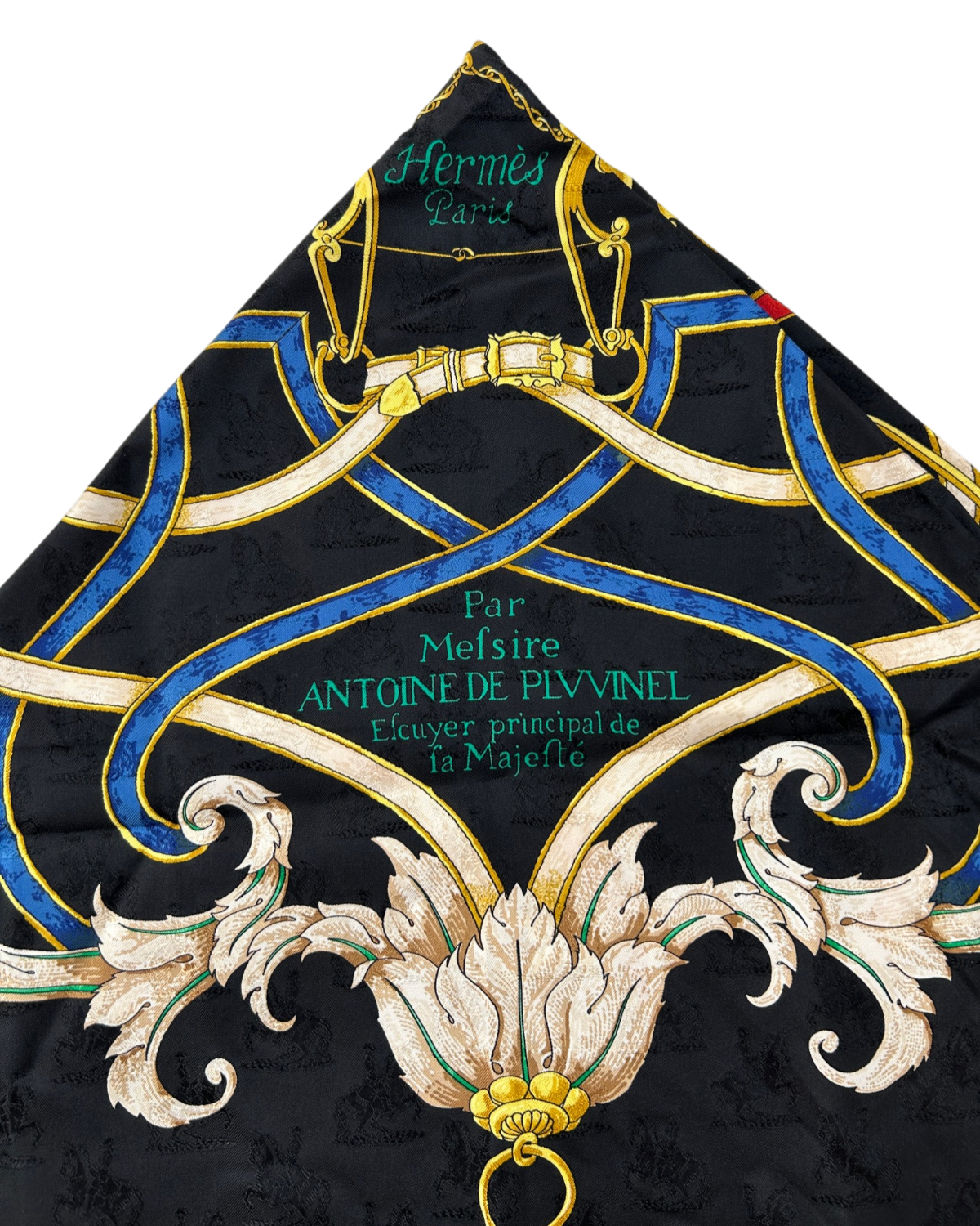 HERMES 1994 'L'Instruction du Roy' Jacquard Silk Scarf