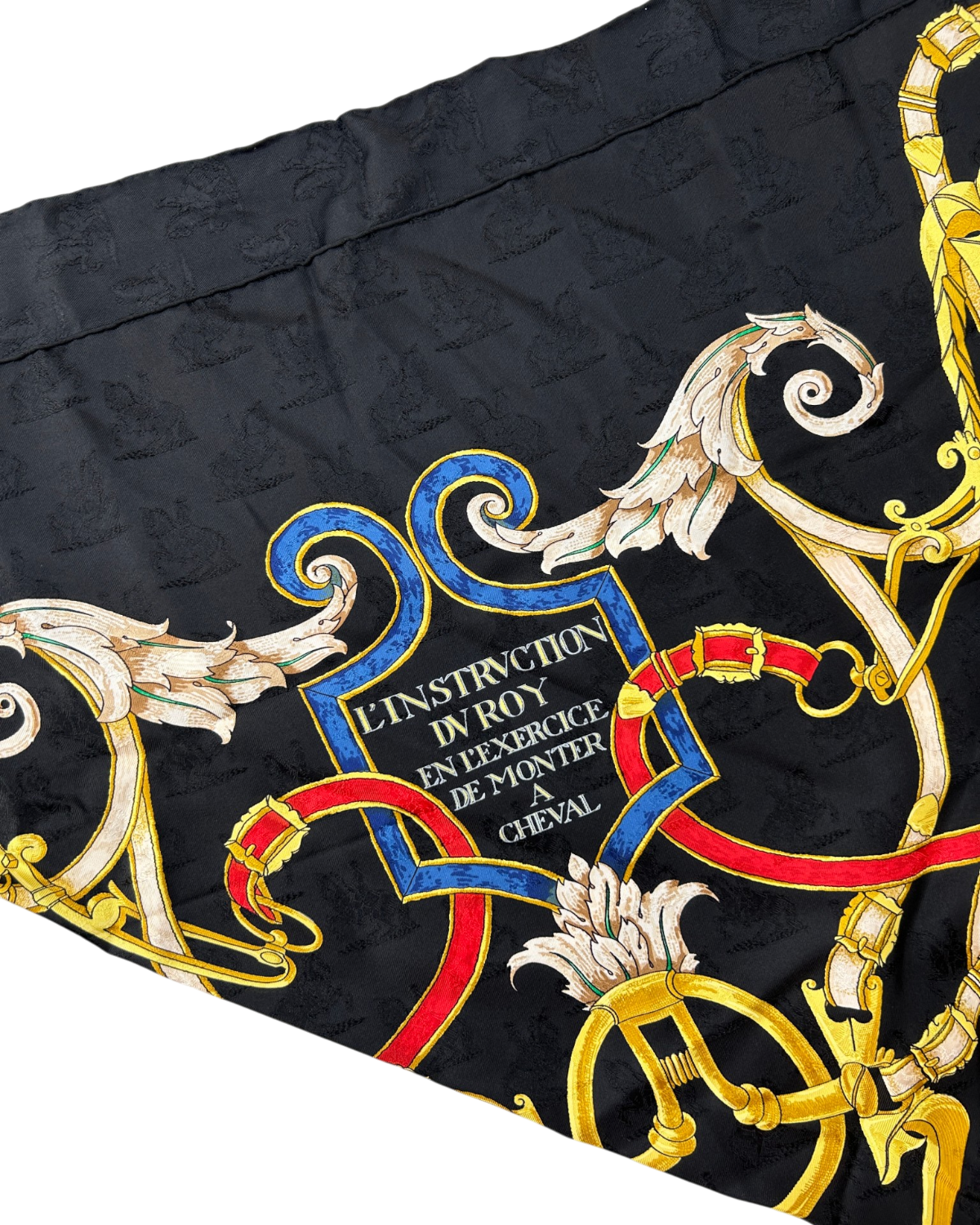 HERMES 1994 'L'Instruction du Roy' Jacquard Silk Scarf