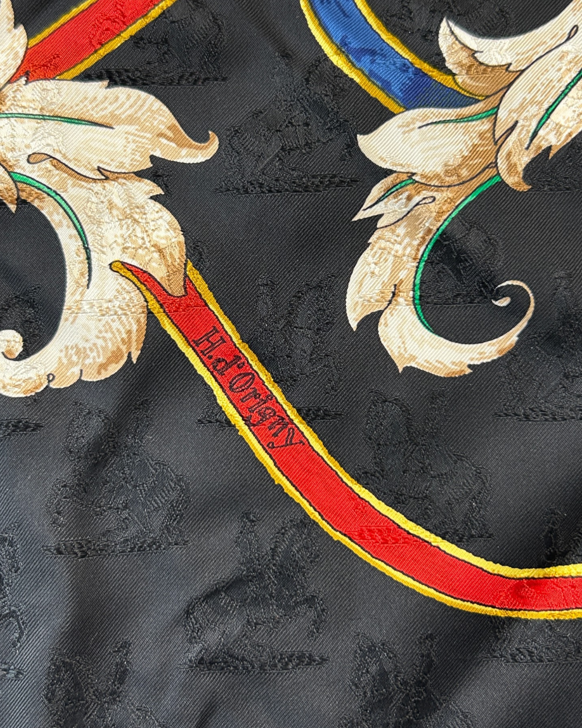 HERMES 1994 'L'Instruction du Roy' Jacquard Silk Scarf