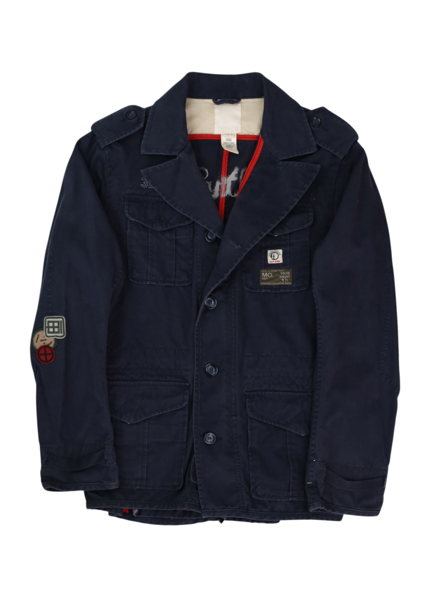 DIESEL VINTAGE (AS IS) Navy Blue Cotton Multipocket Field Jacket