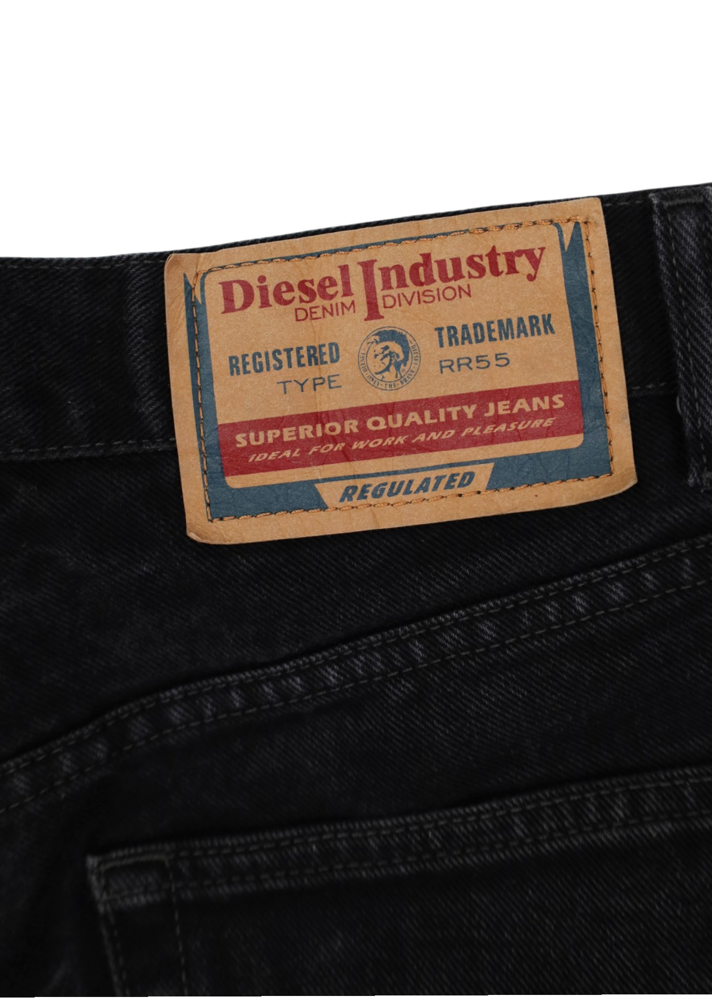 DIESEL Black High Rise Straight Jeans