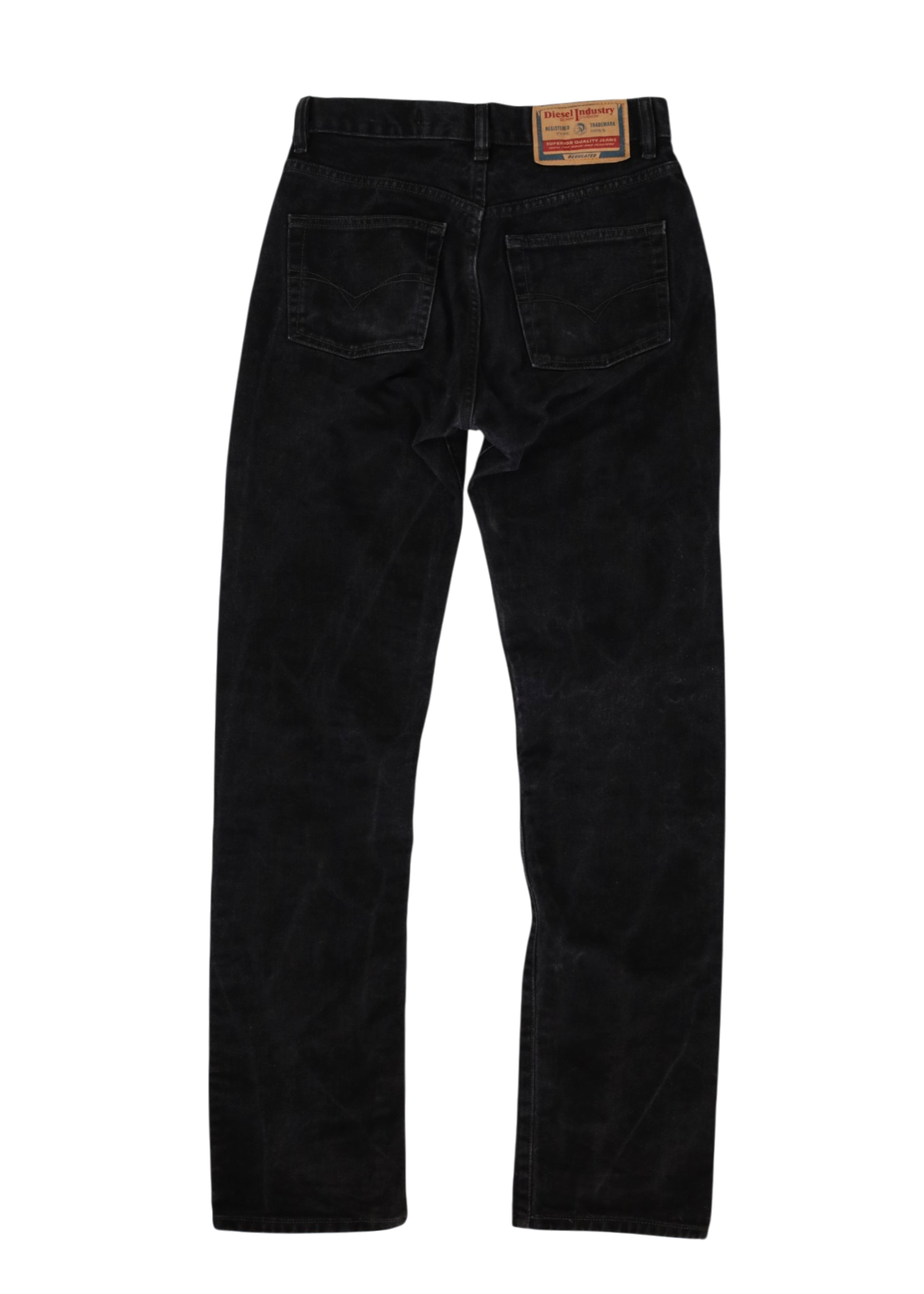 DIESEL Black High Rise Straight Jeans