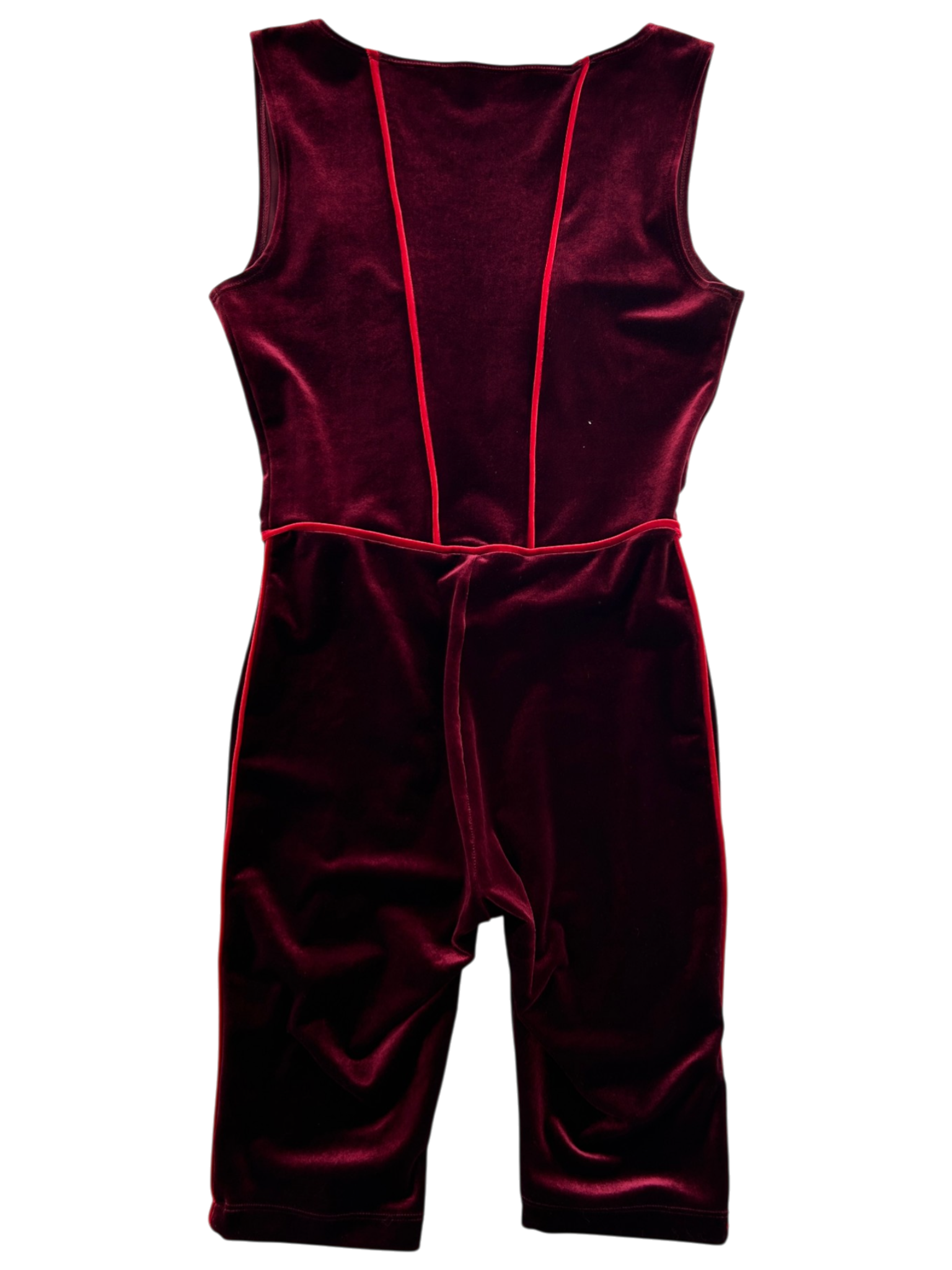 ALL IS A GENTLE SPRING Velour Scoop Neck Bodysuit