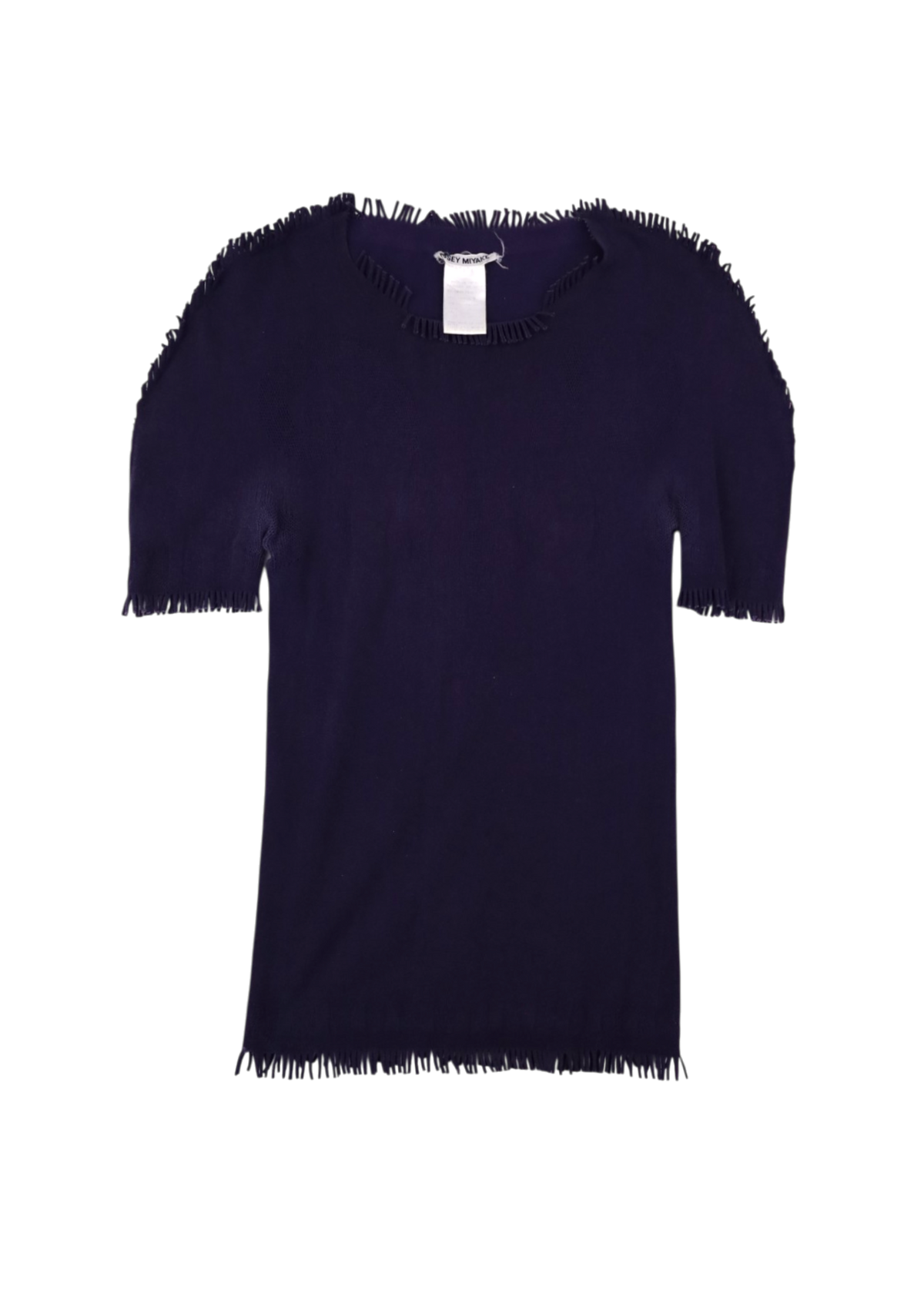 ISSEY MIYAKE (AS IS) 1999 Purple Knit Fringe Top