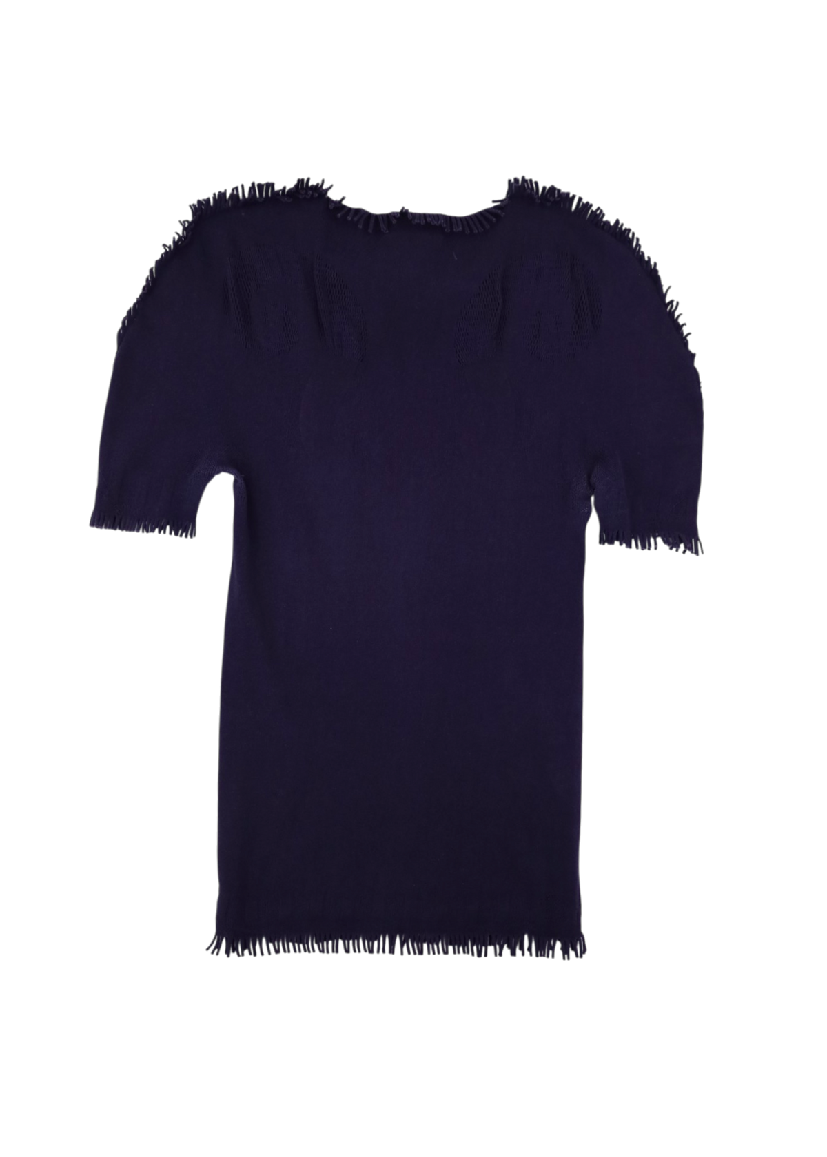 ISSEY MIYAKE (AS IS) 1999 Purple Knit Fringe Top