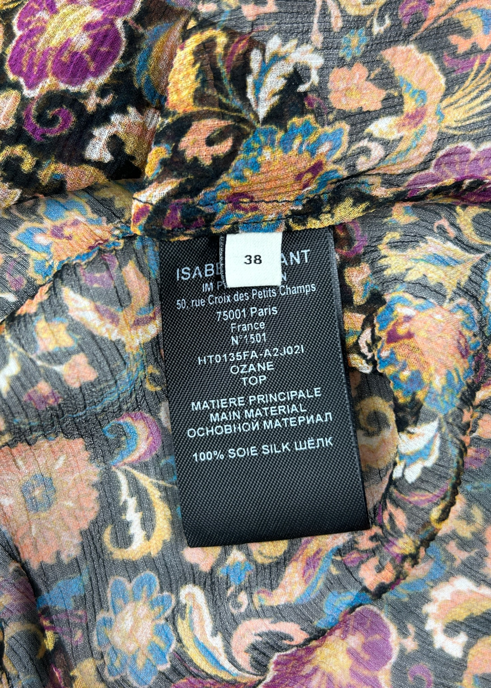 ISABEL MARANT Patchwork Floral Silk Sheer Tank