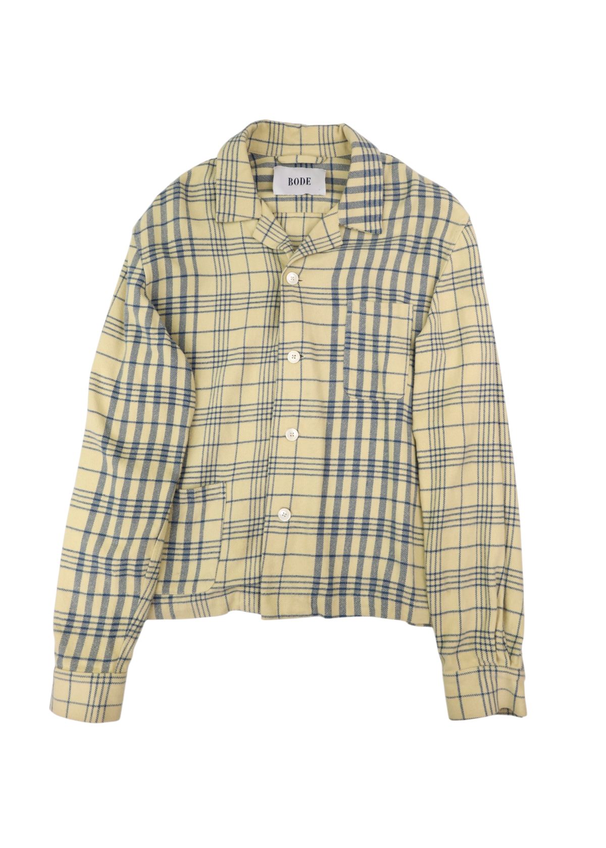BODE Yellow/Blue Cotton Flannel Shirt