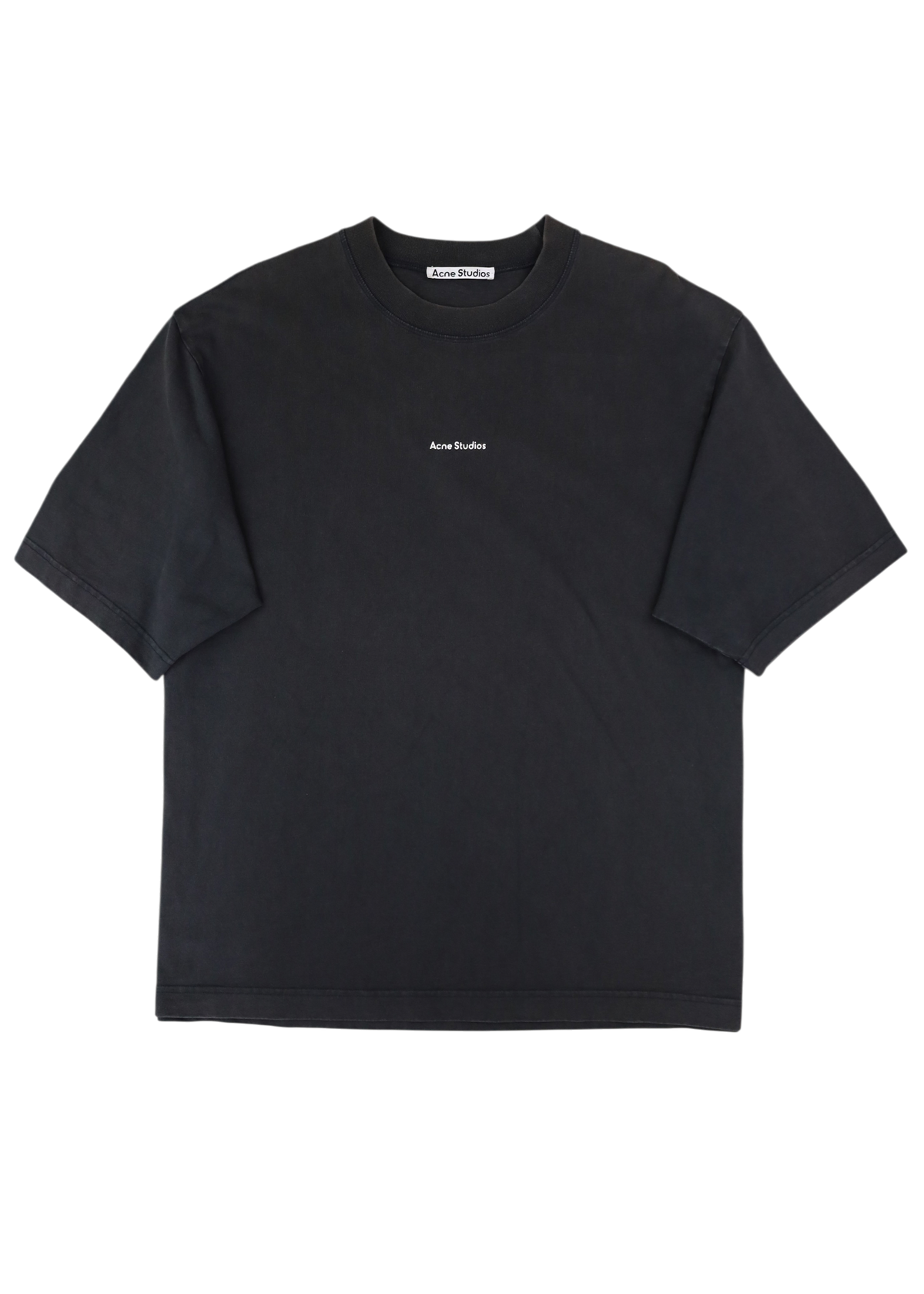 ACNE STUDIOS Charcoal Grey Cotton Logo Tee