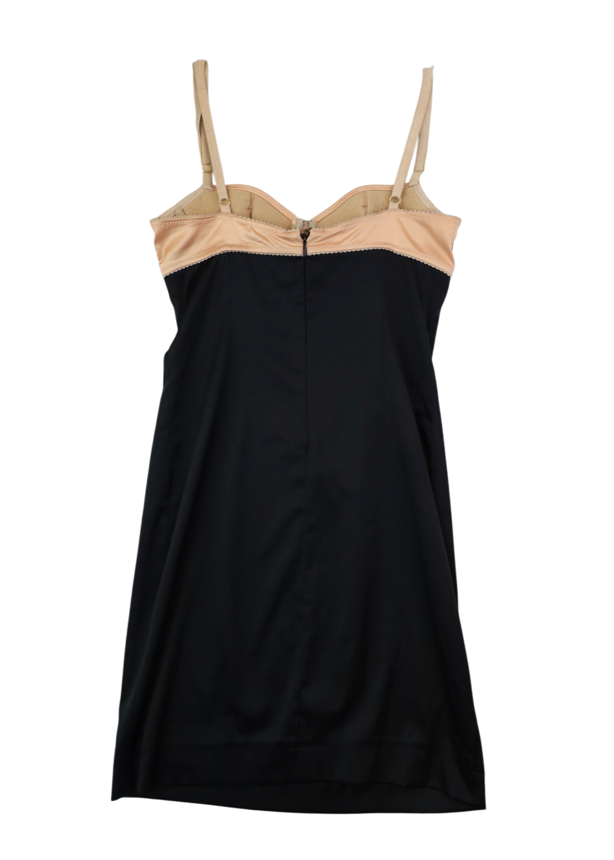 DOLCE & GABBANA UNDERWEAR (AS IS) Black/Pale Pink Bustier Mini Dress