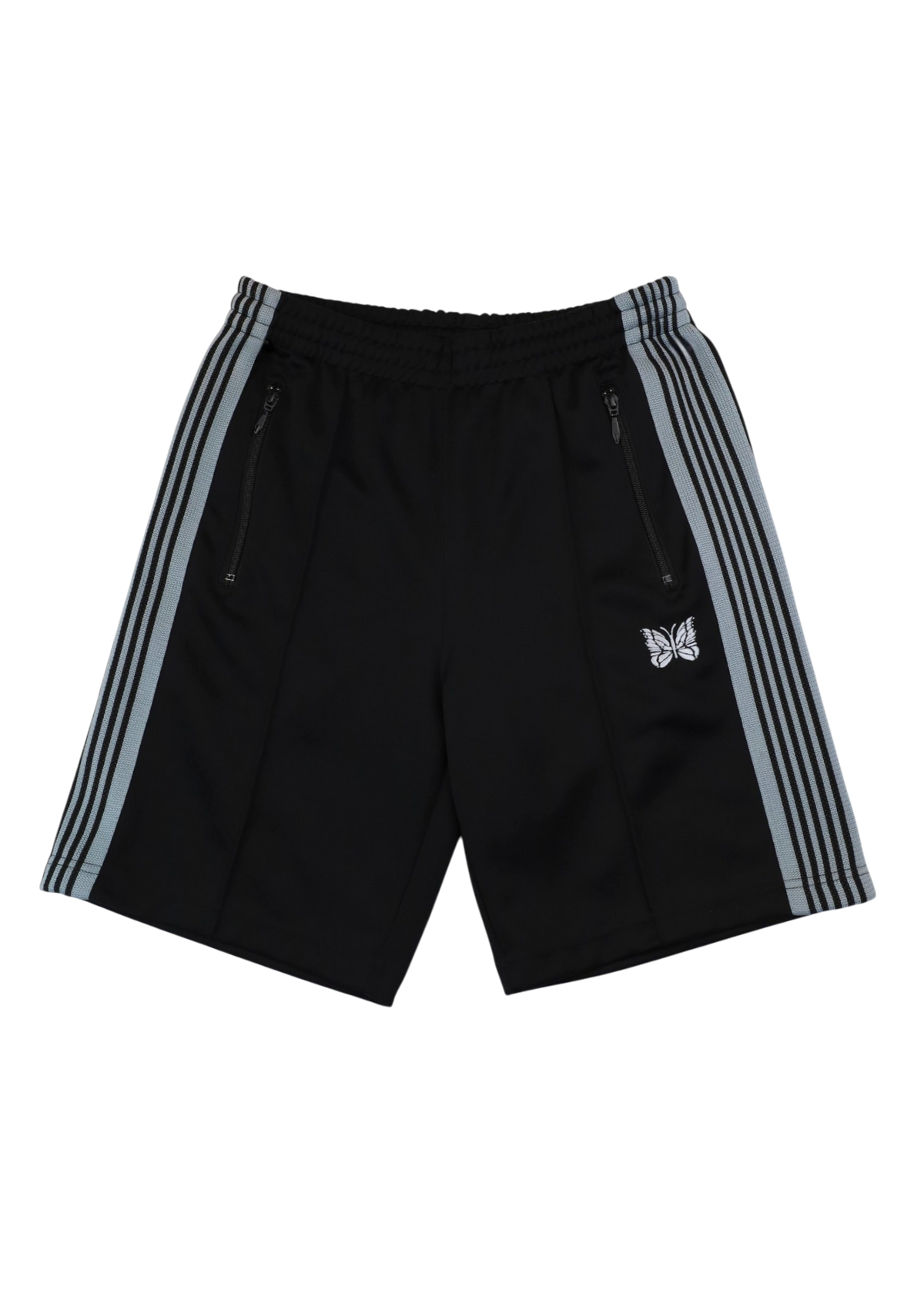 NEEDLES Black/Powder Blue Straight Track Shorts