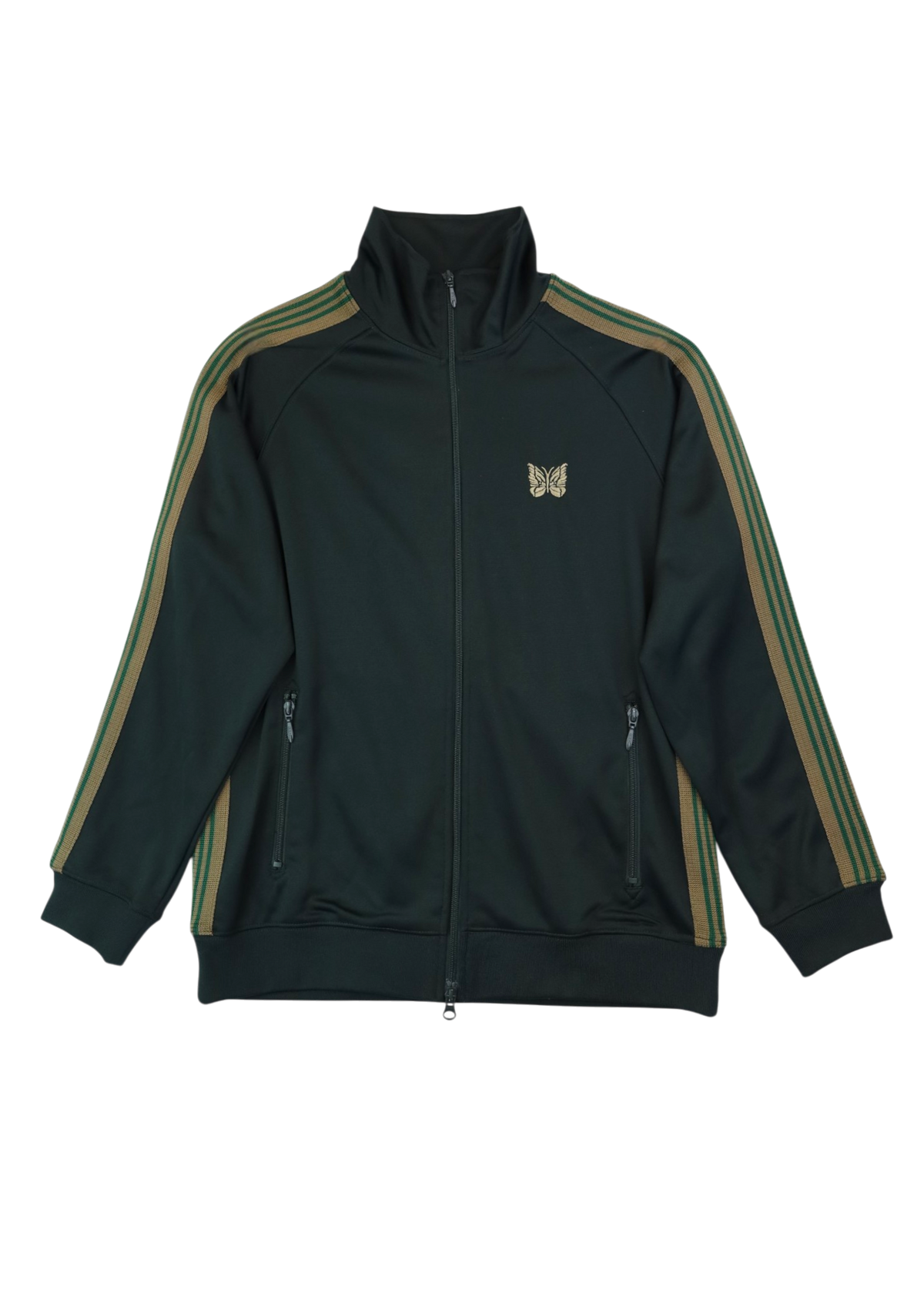 NEEDLES Green/Khaki Poly Smooth Track Jacket