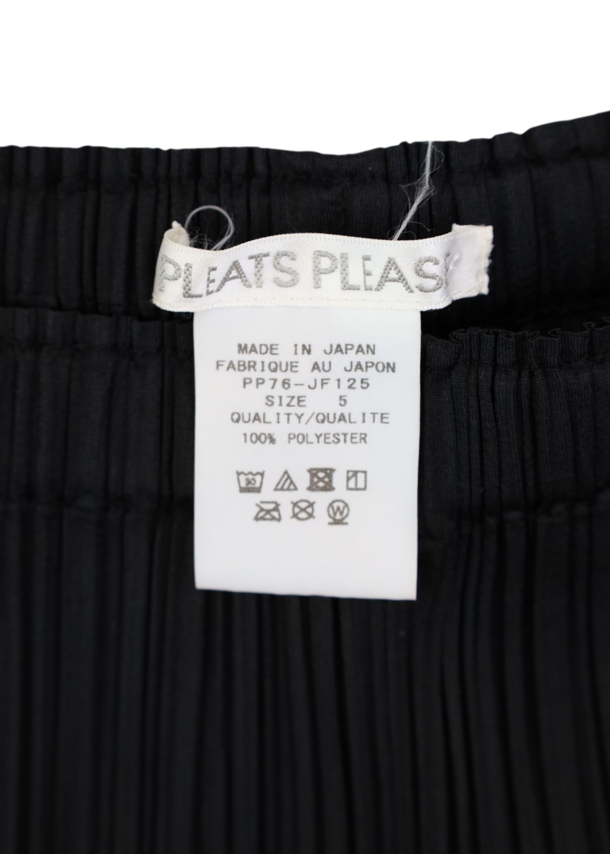 ISSEY MIYAKE PLEATS PLEASE Black Plisse Straight Leg Pants