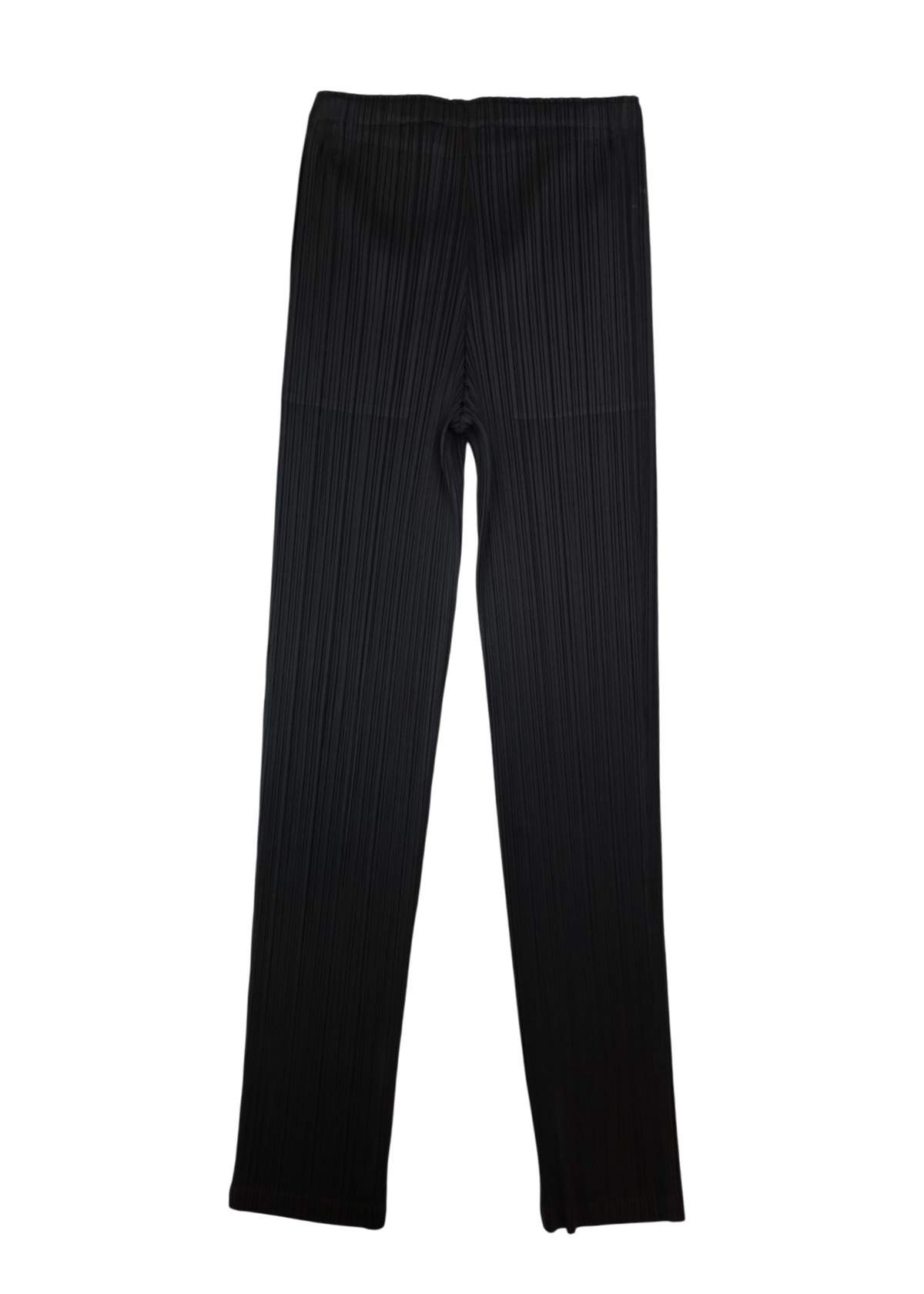 ISSEY MIYAKE PLEATS PLEASE Black Plisse Straight Leg Pants