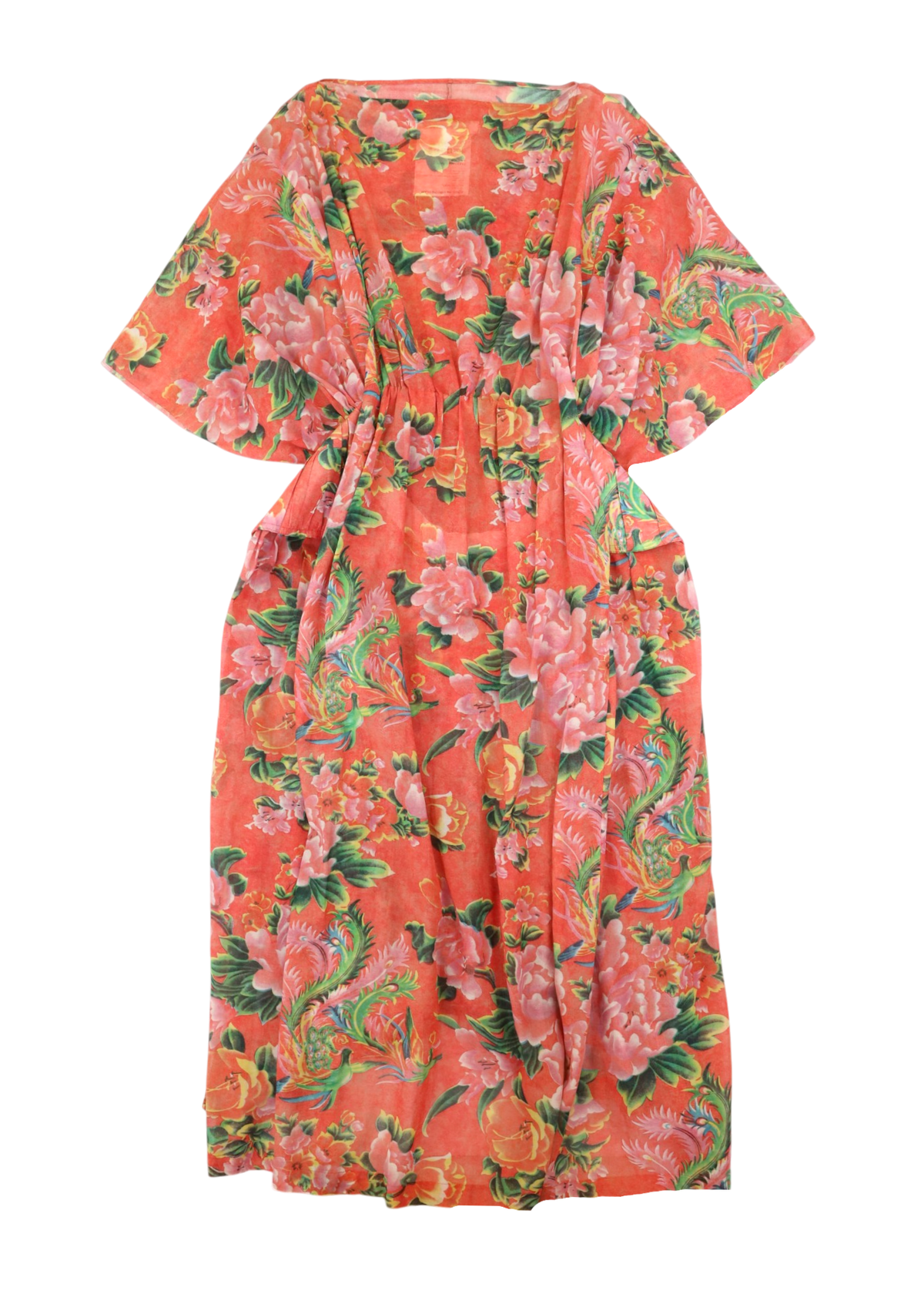 JUNYA WATANABE AD2021 Red Floral Cotton Voile Midi Dress
