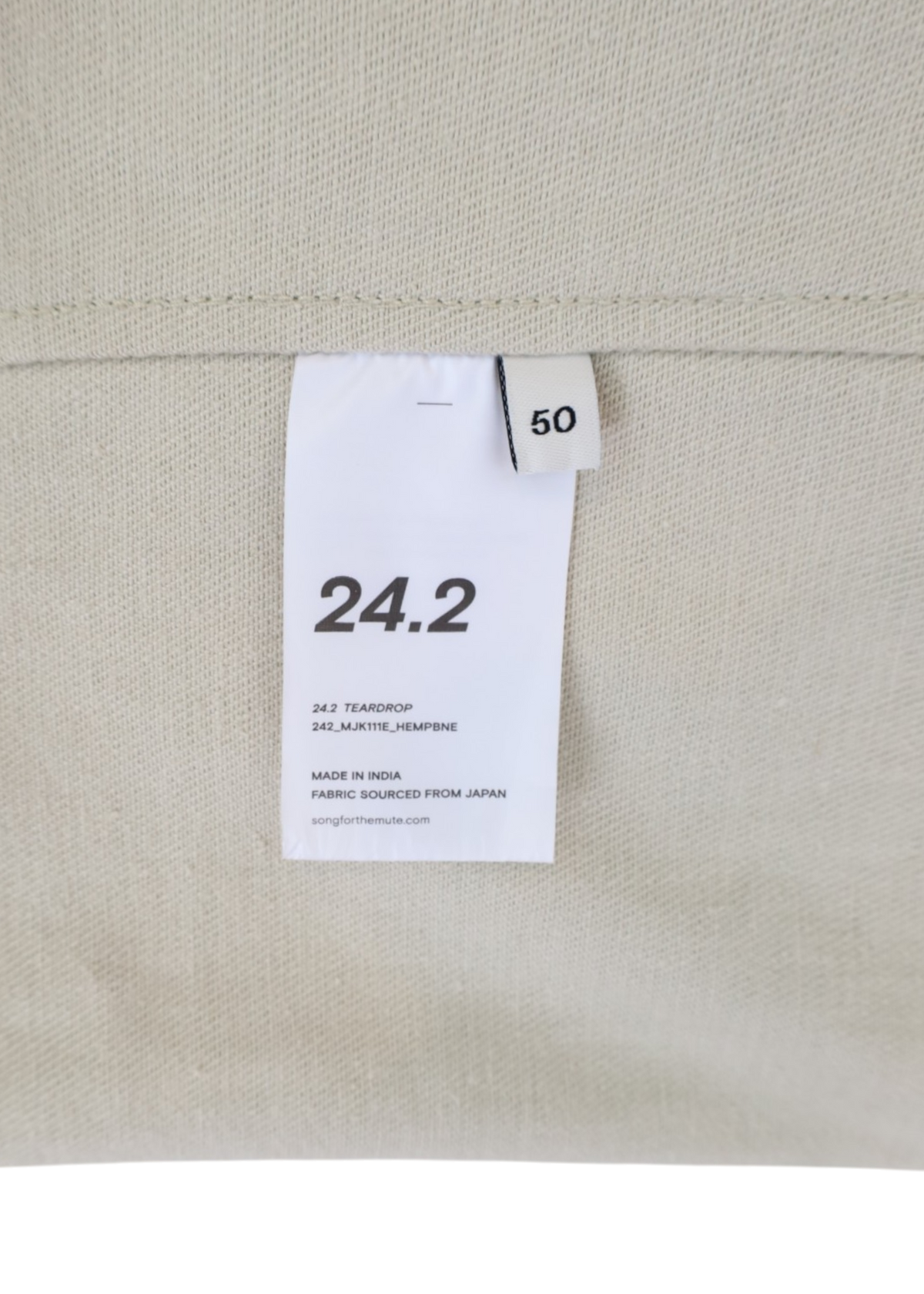 SONG FOR THE MUTE (AS IS) 24.2 Teardrop Cream Cotton Drill Embroidered Jacket