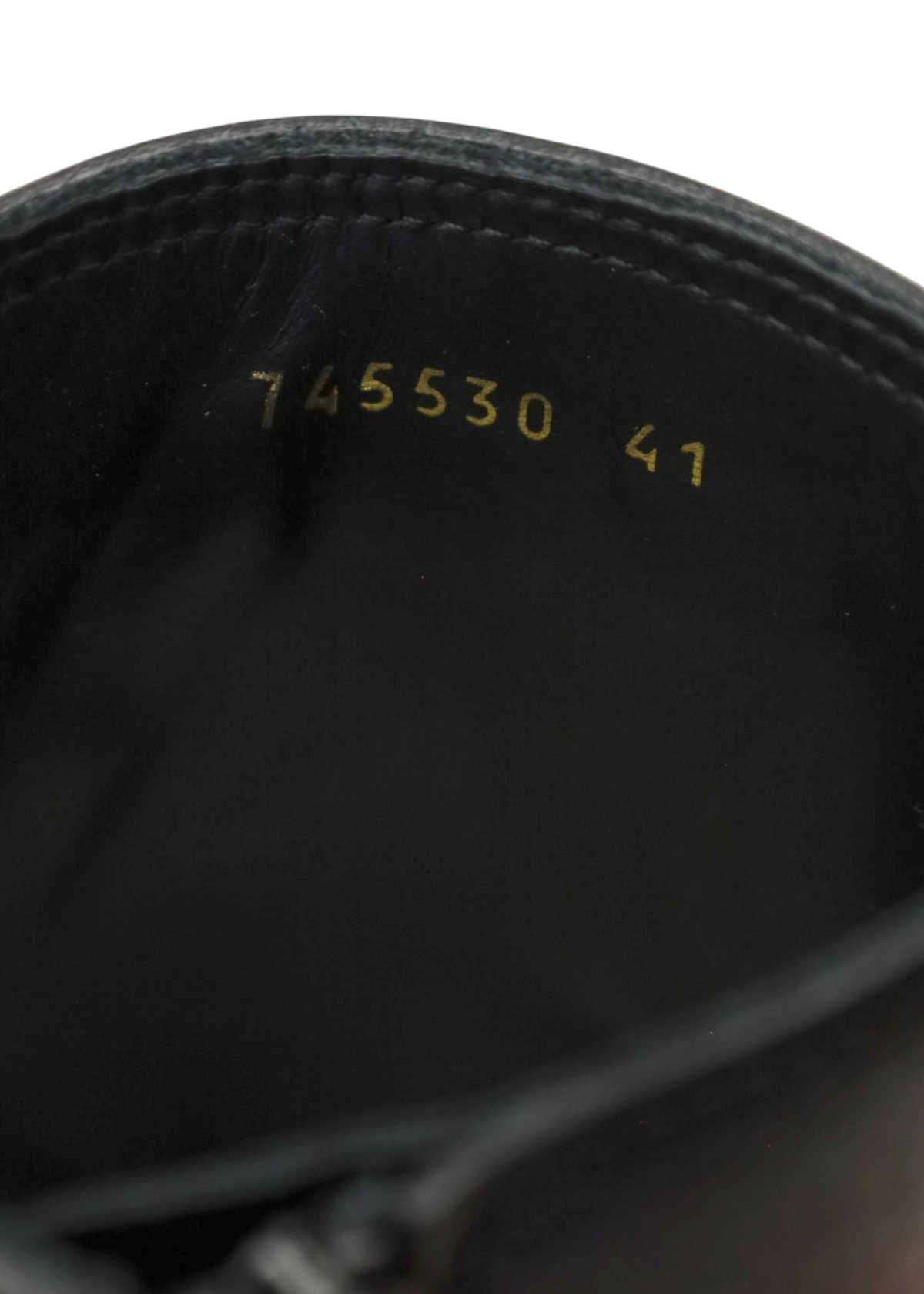 BALENCIAGA Black Leather 'Santiago' Boots W Box