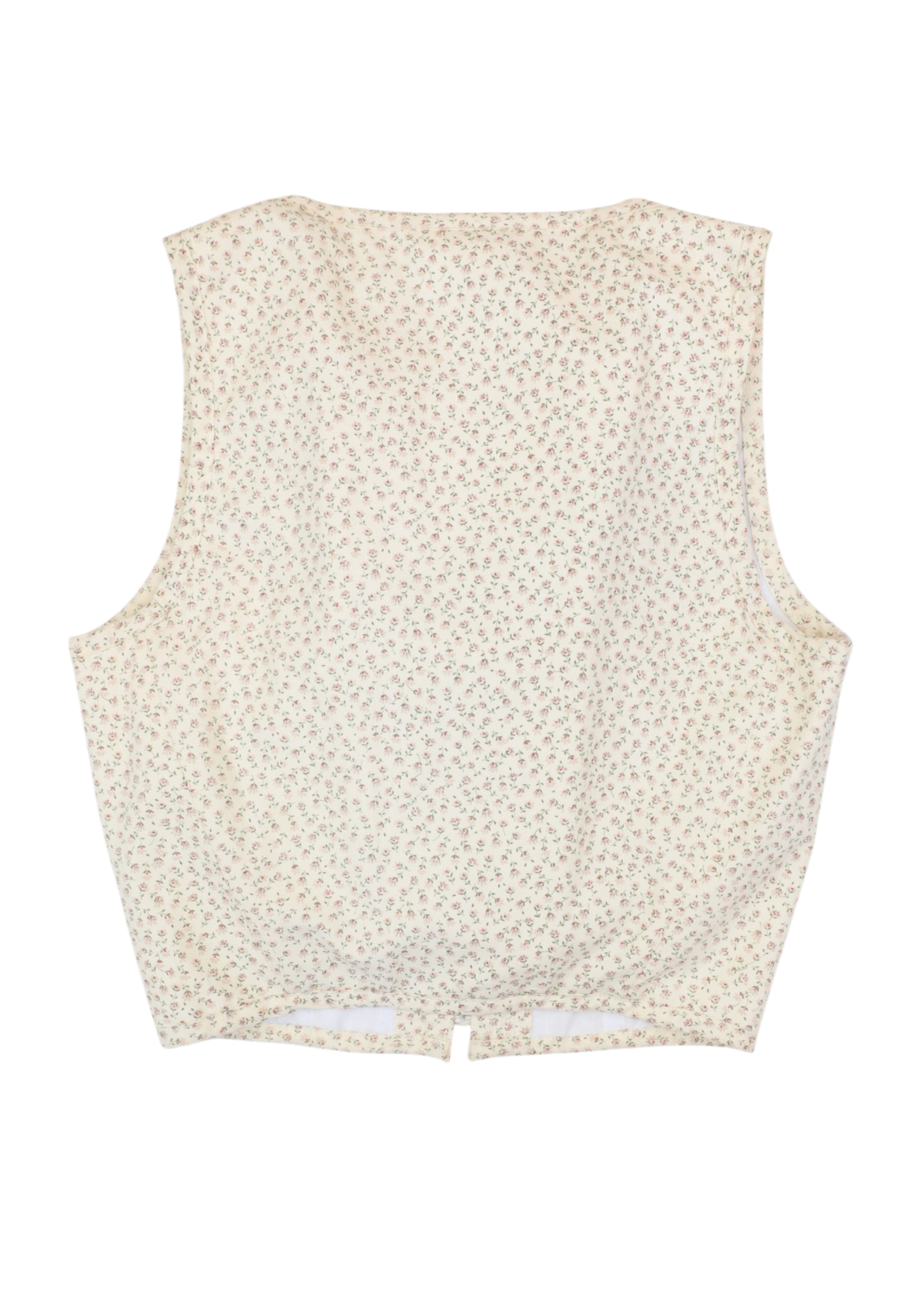 SALTER HOUSE Cream Micro Floral Print Corset Top