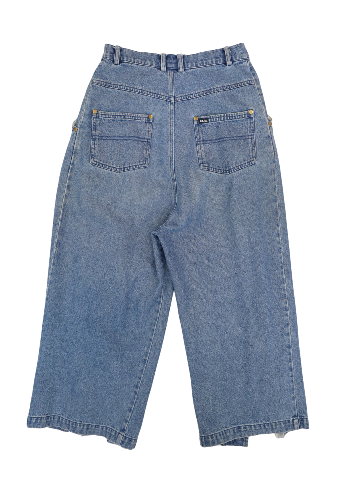 PAM Midwash Blue Denim Cut Out Drawstring Balloon Jeans