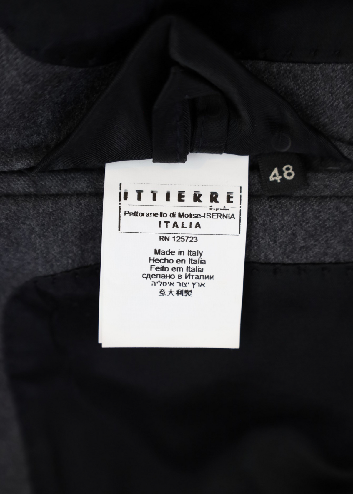 JEAN PAUL GAULTIER Grey Wool/Cashmere Crop Wrap Blazer