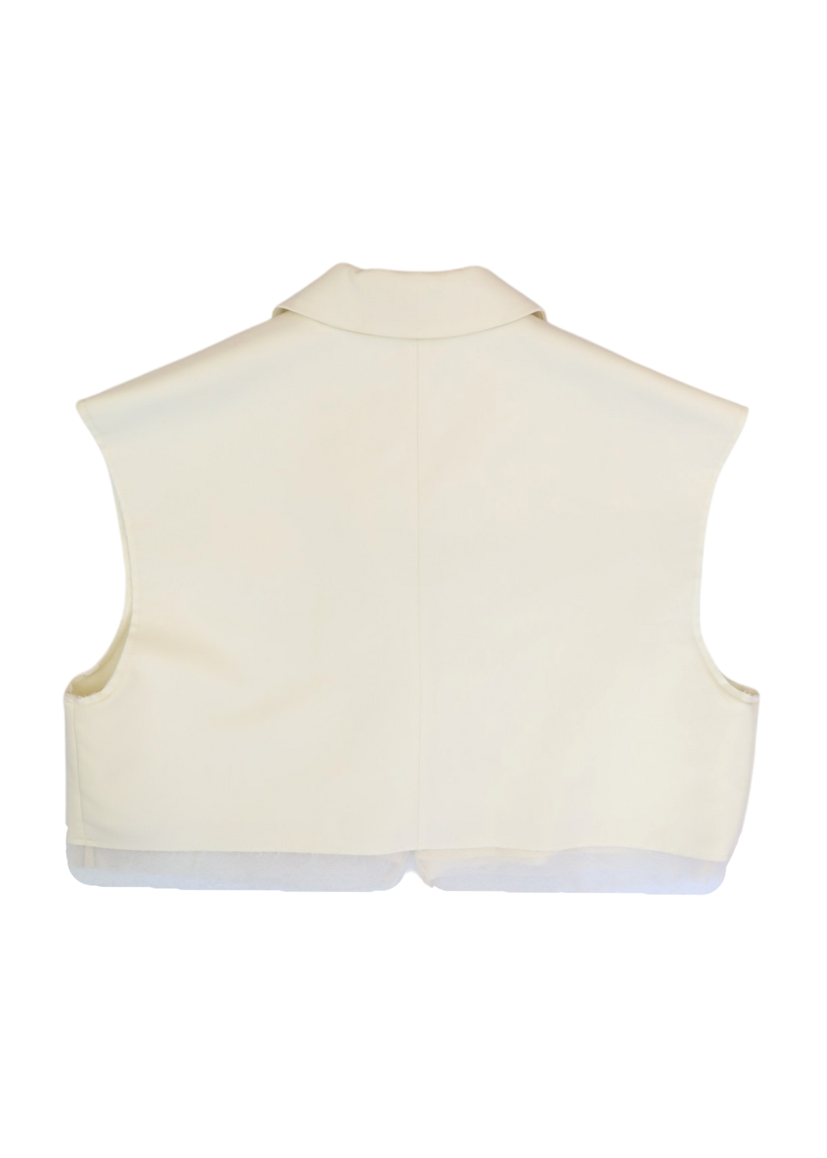 CAMILLA & MARC 'Archer Blazer' Cream Tulle Trim Vest
