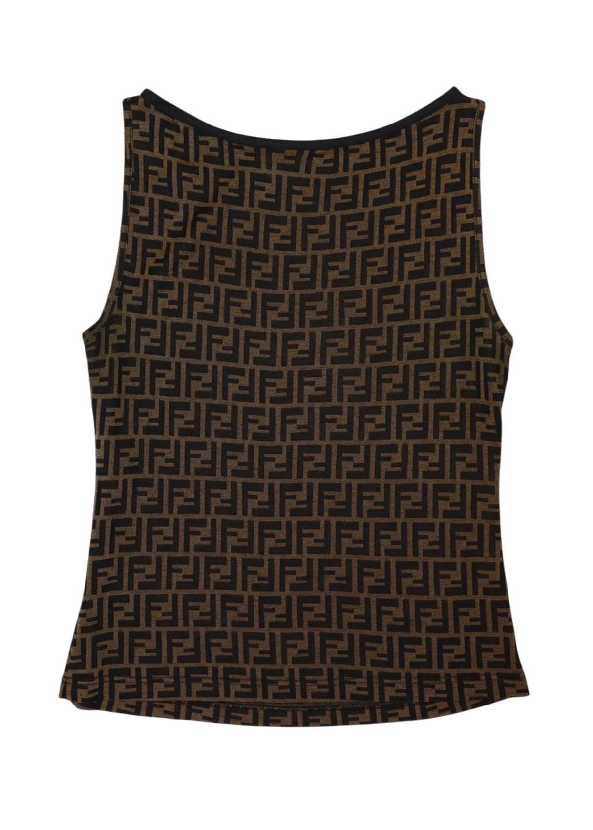 FENDI JEANS (AS IS) Brown/Black Monogram Tank