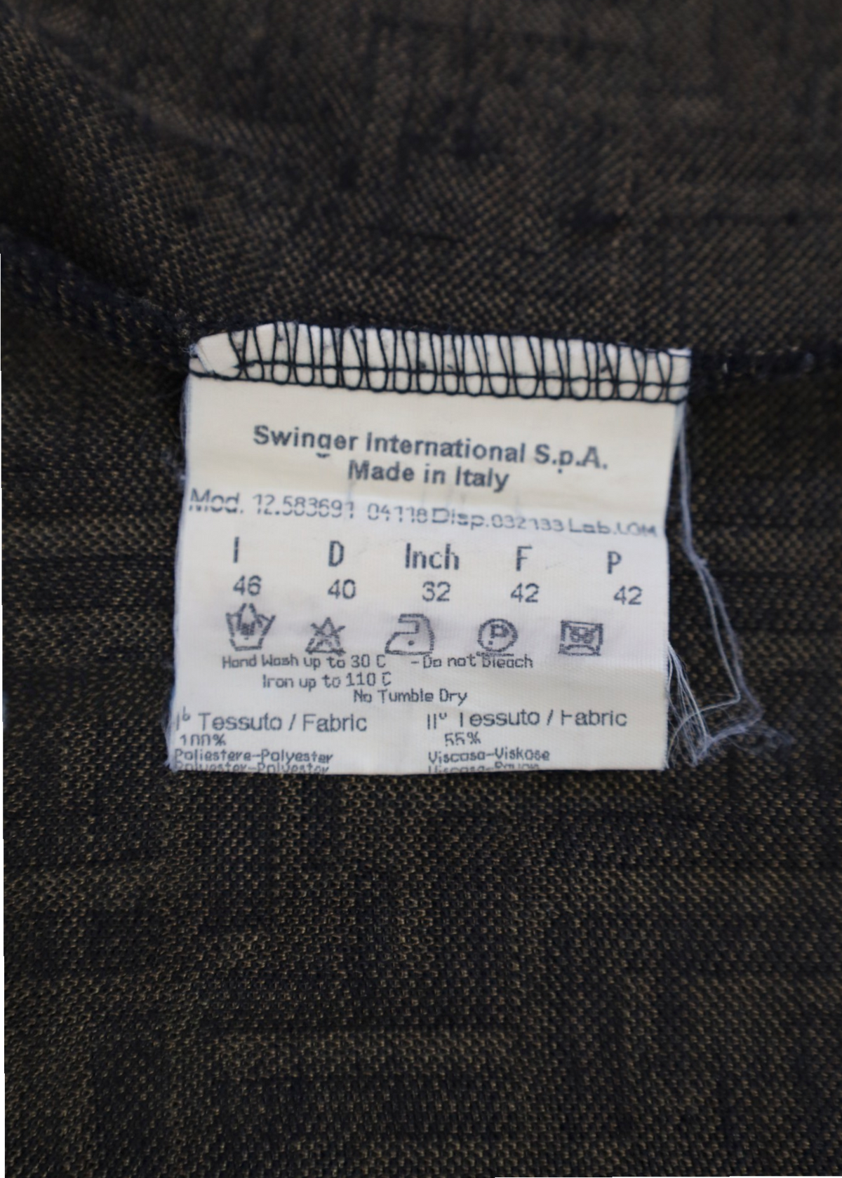FENDI JEANS (AS IS) Brown/Black Monogram Tank