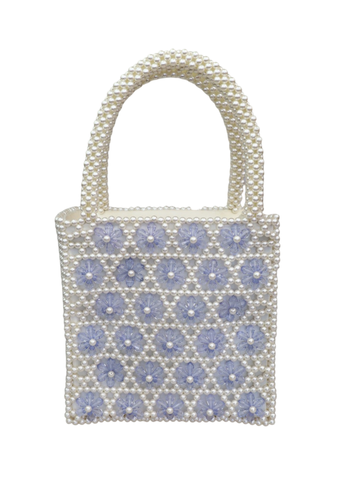 SHRIMPS 'Antonia' Faux Pearl/Blue Flower Beaded Bag