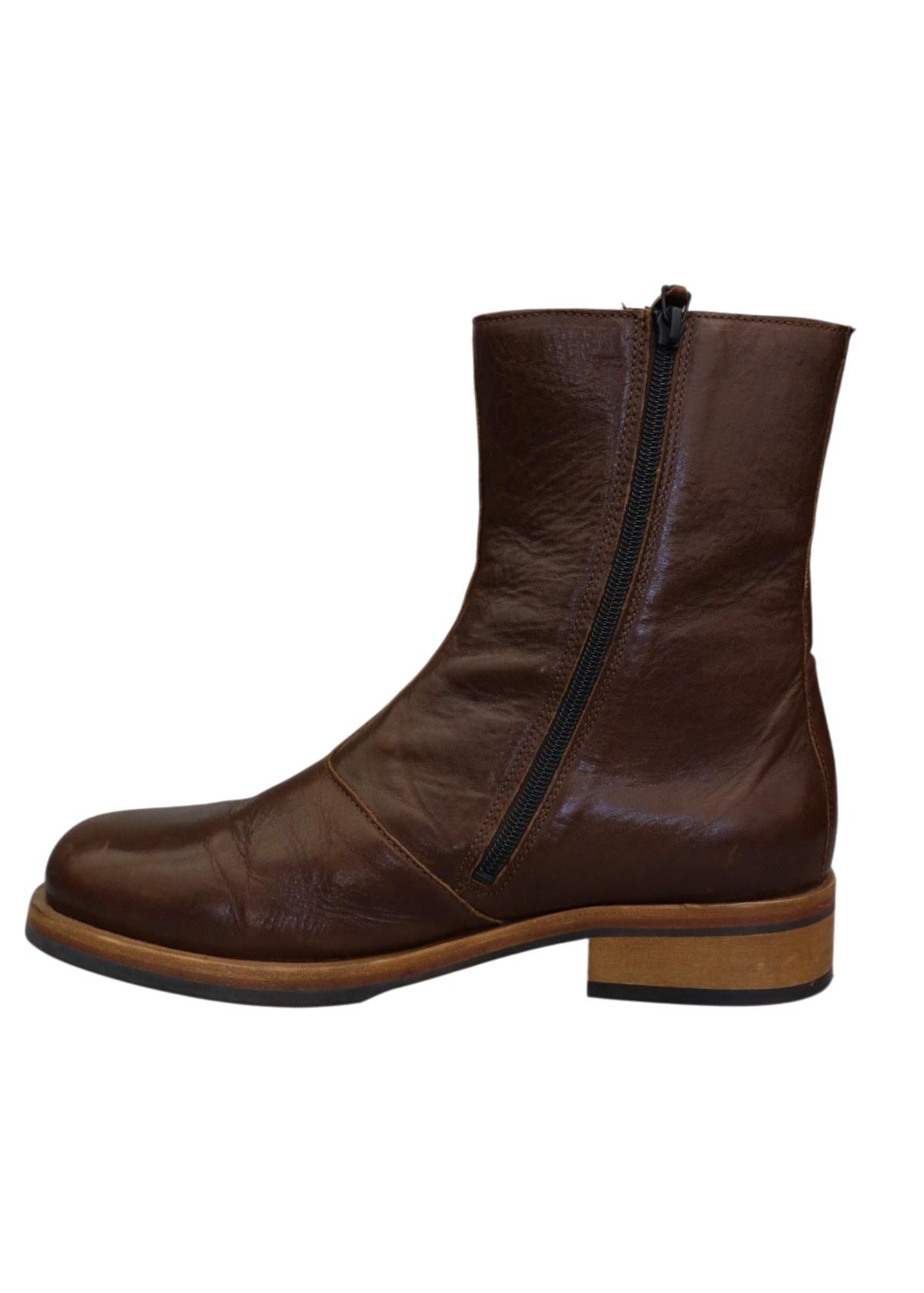 OUR LEGACY 'Camion' Brown Leather Ankle Boots