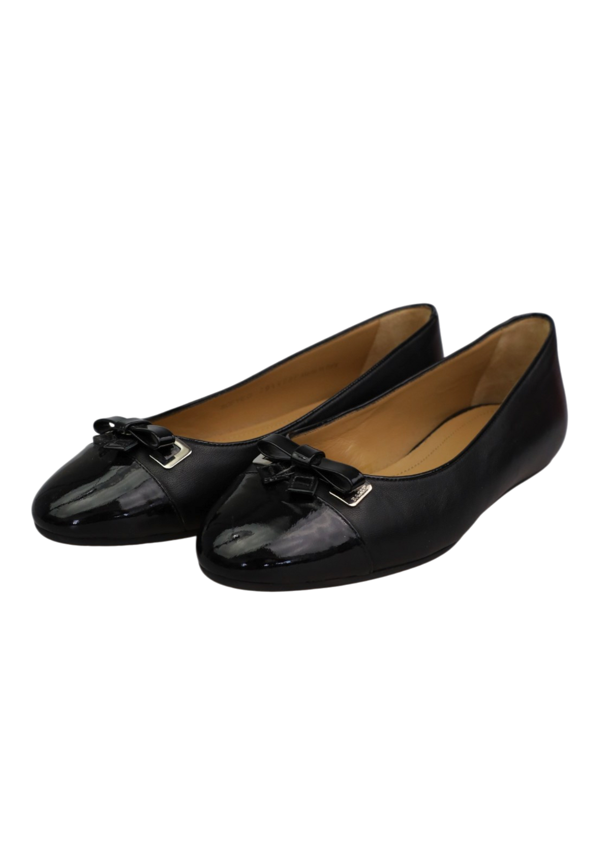 BALLY 'Sofye' Black Patent Leather Ballet Flats