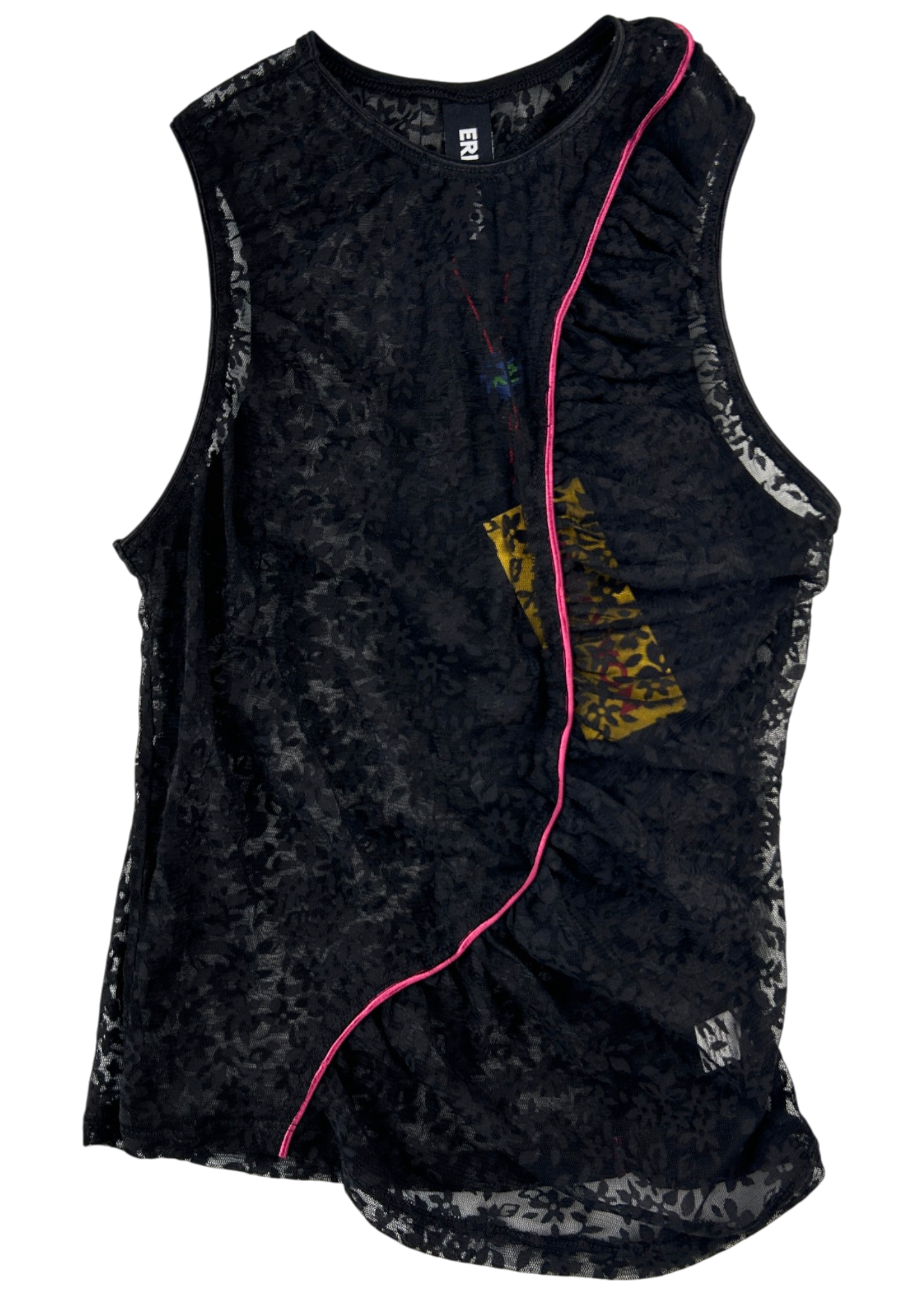 ERIK YVON (NWT) 'Frangipane' Piped Lace Tank