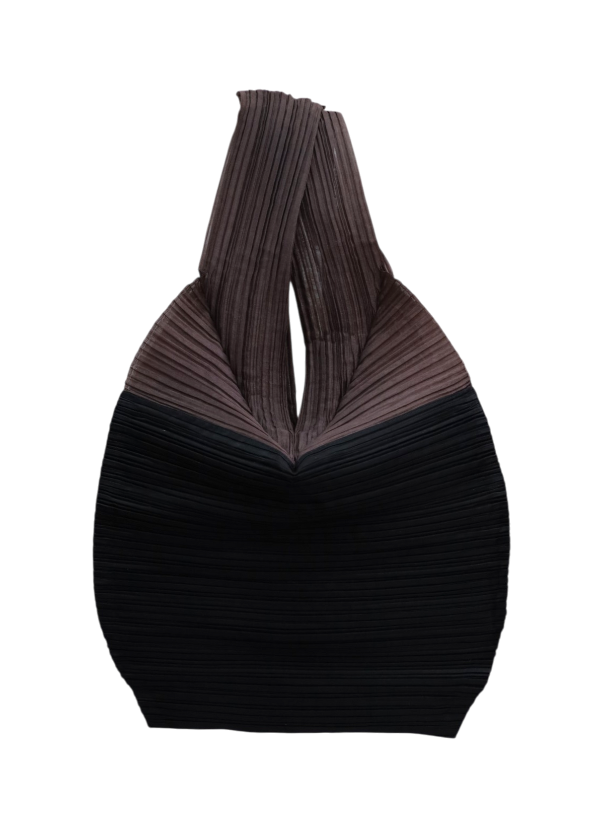 ISSEY MIYAKE Black/Brown Pleated Mini Tote