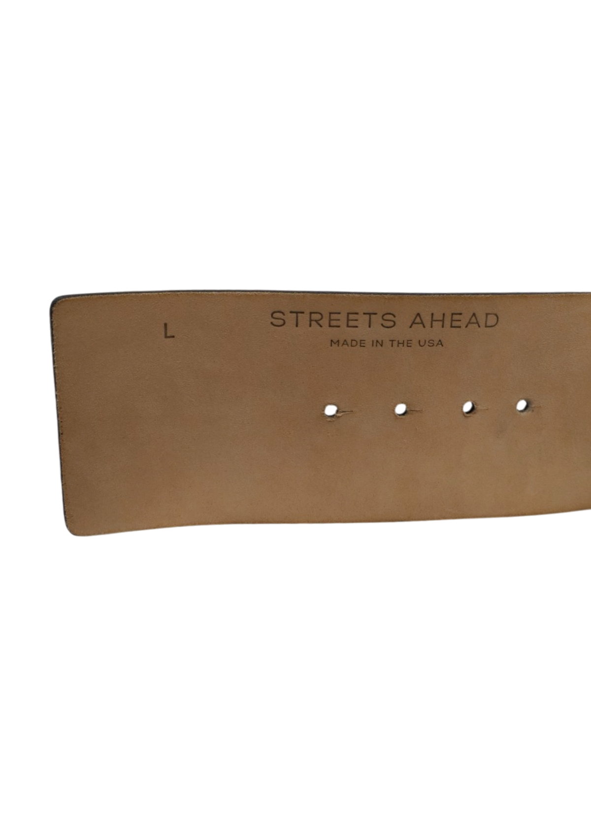 STREETS AHEAD 'The Roger' Black Leather Studded Belt
