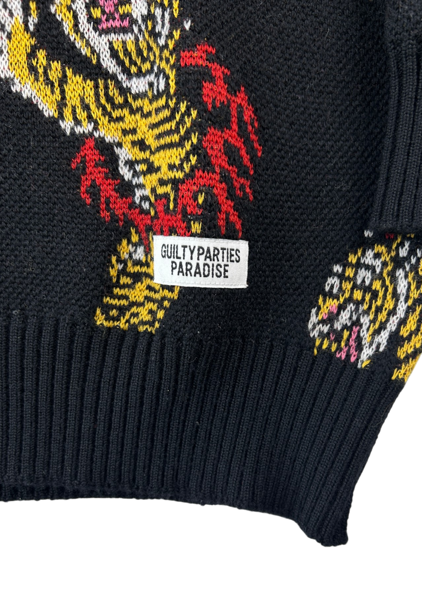 WACKO MARIA/GUILTY PARTIES (BNWT) Tim Lehl Tiger Intarsia Knit Jumper