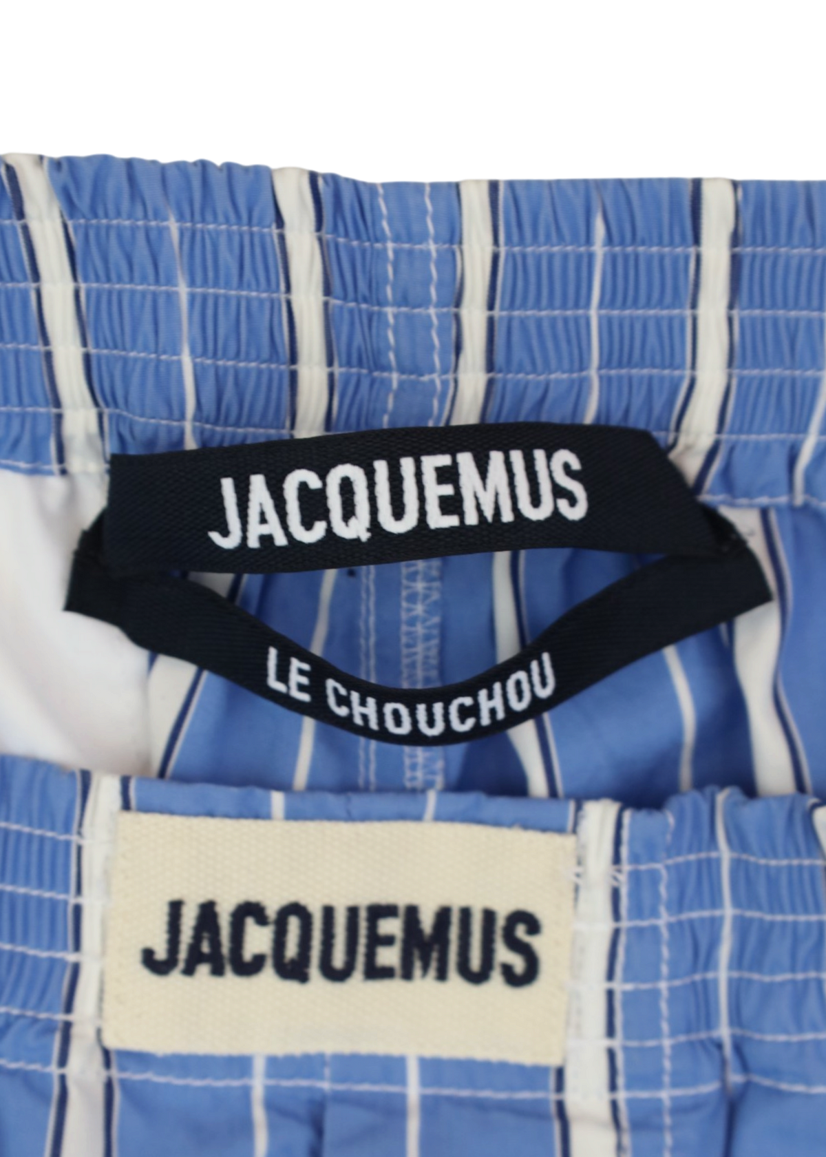 JACQUEMUS 'Le Short Trivela' Blue Stripe Cargo Shorts