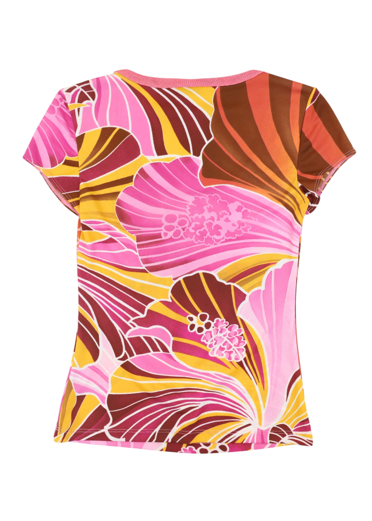 DOLCE & GABBANA Pink Psychedelic Print Scoop Neck Top