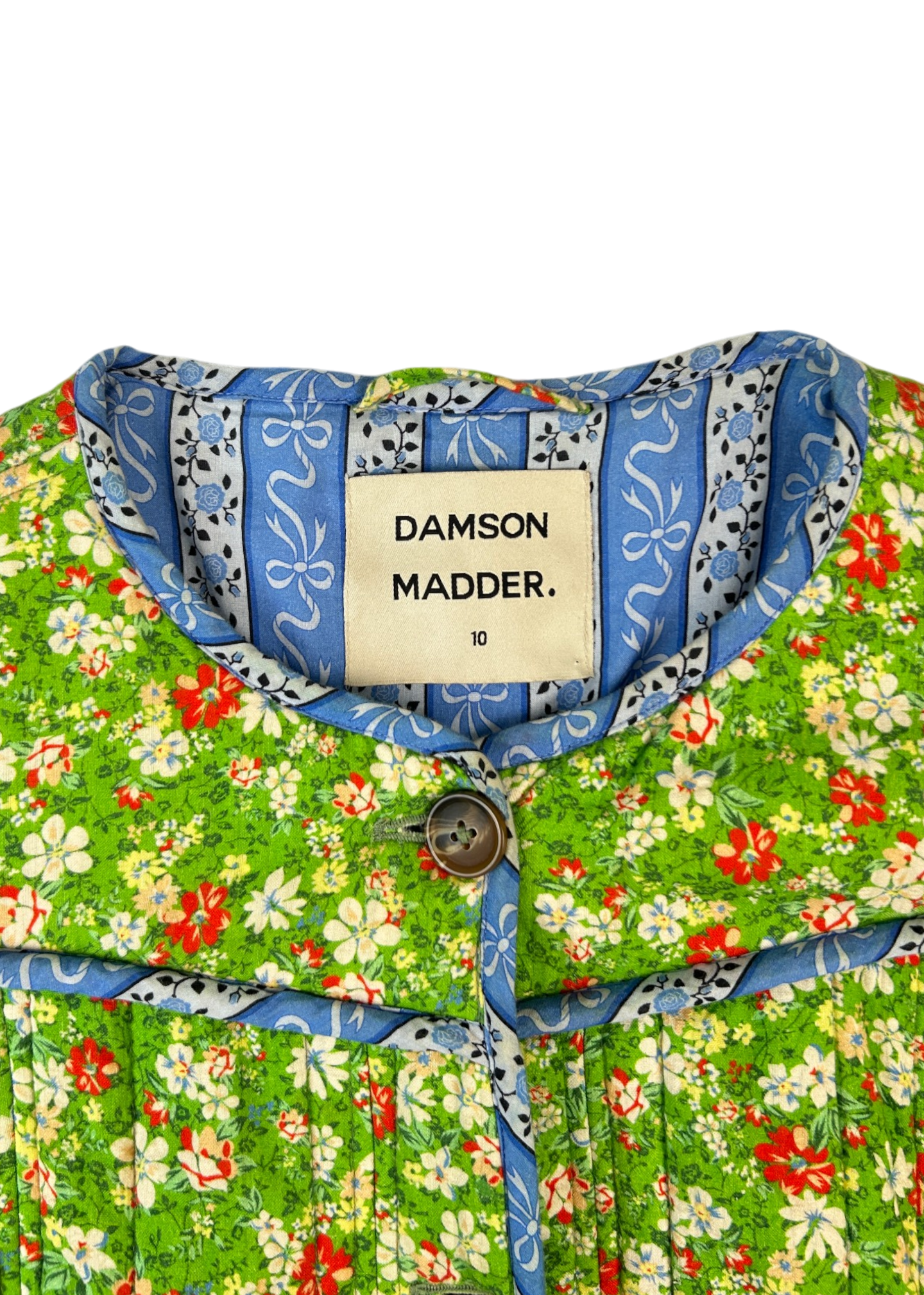 DAMSON MADDER Floral Quilted Button Up Jacket
