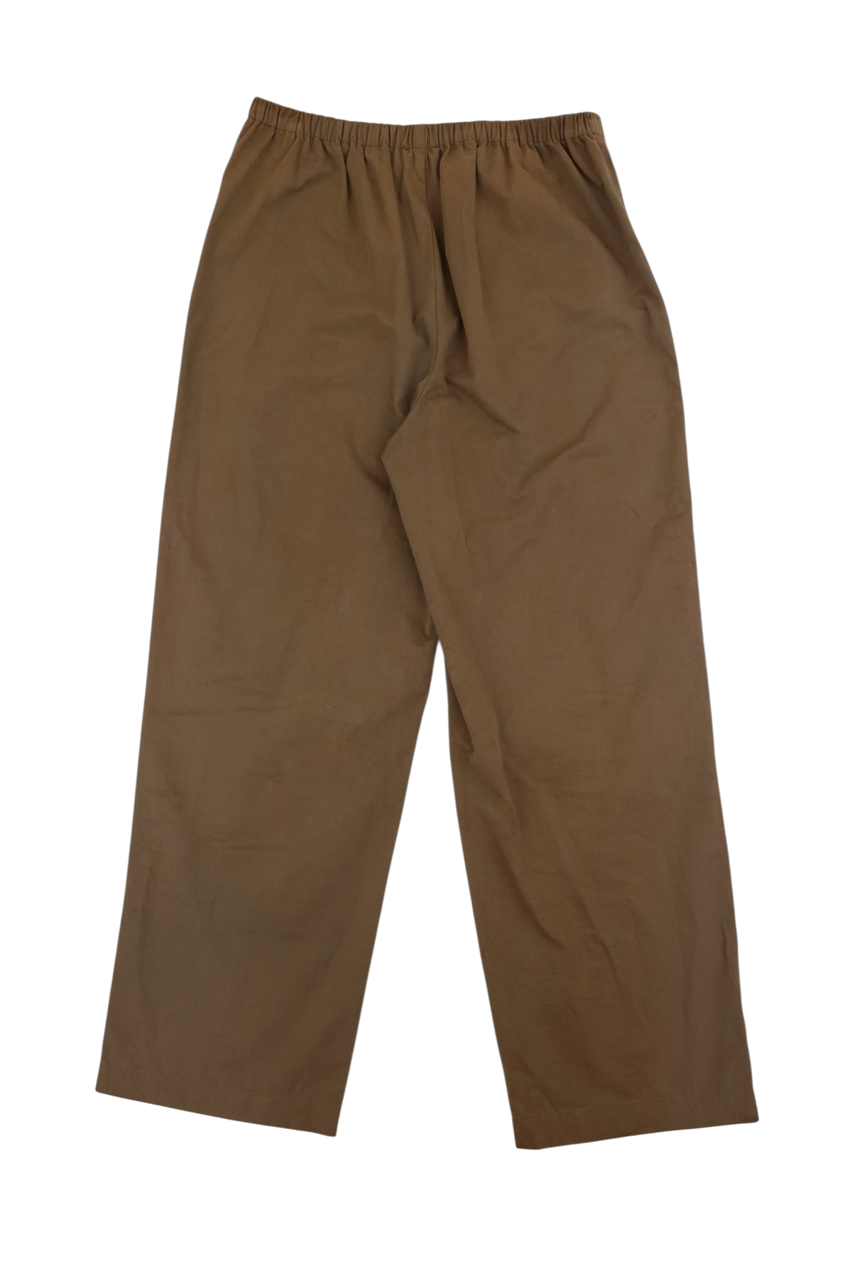 DEIJI STUDIOS (AS IS) Brown Panelled Straight Leg w Buckle Detail Pants