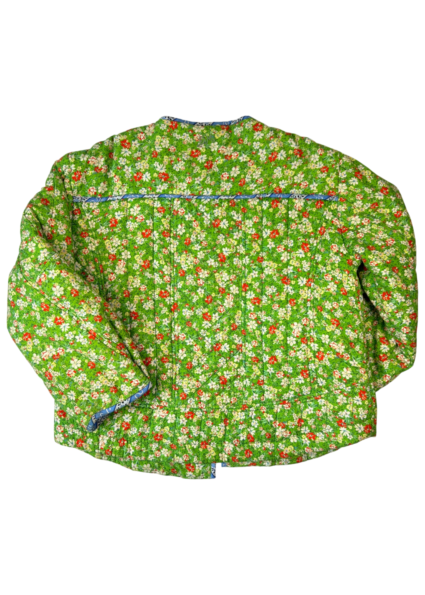 DAMSON MADDER Floral Quilted Button Up Jacket