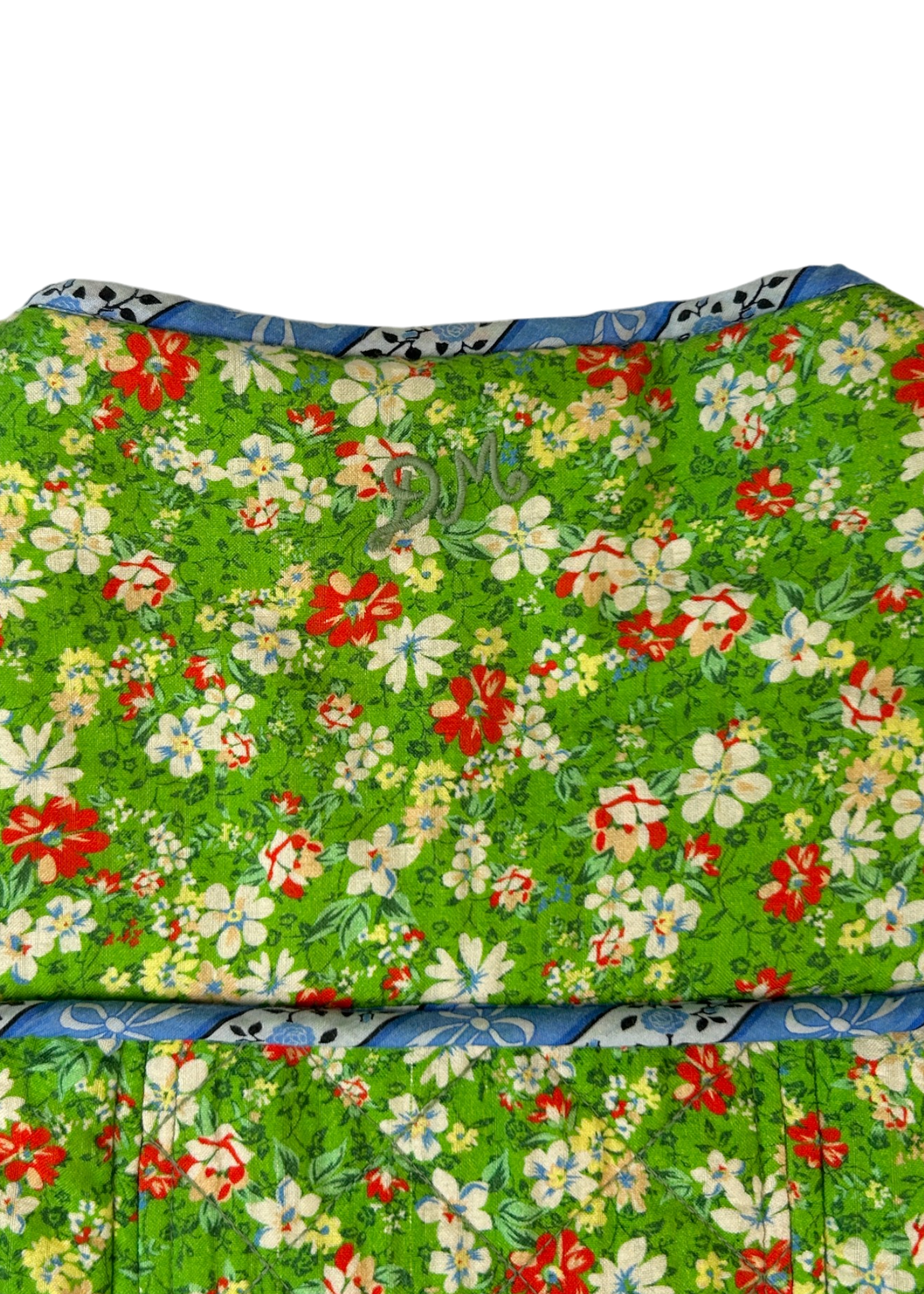 DAMSON MADDER Floral Quilted Button Up Jacket