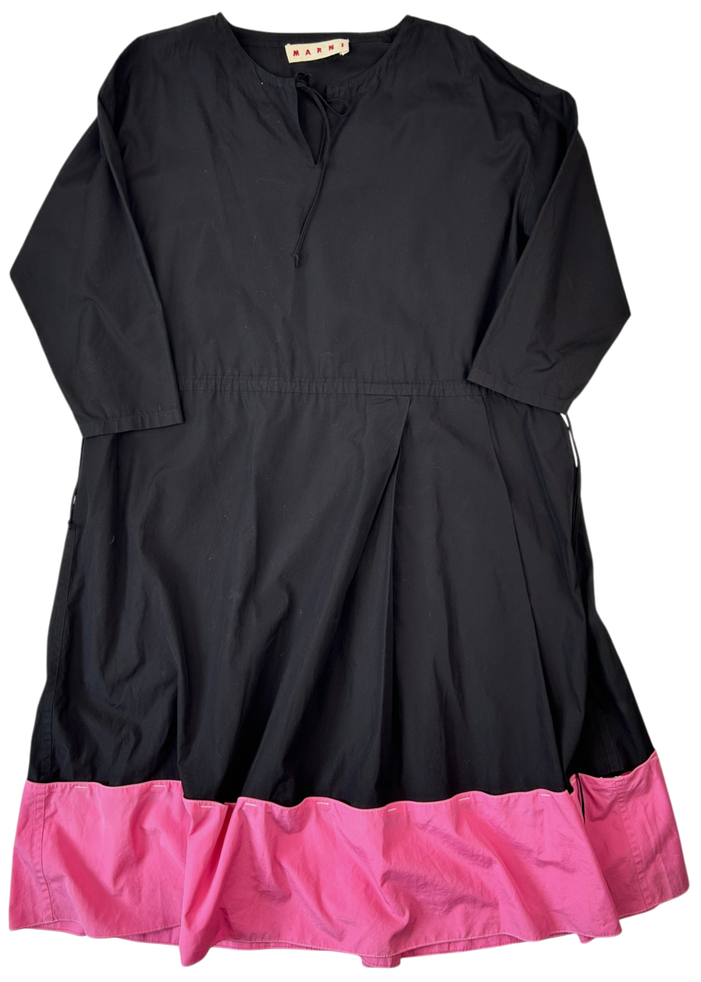 MARNI Poplin Drawstring Tent Midi Dress